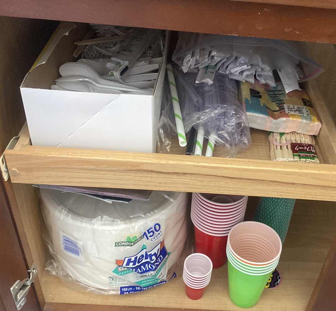Photo 1 of CONTENTS KITCHEN CABINET- PAPER GOODS