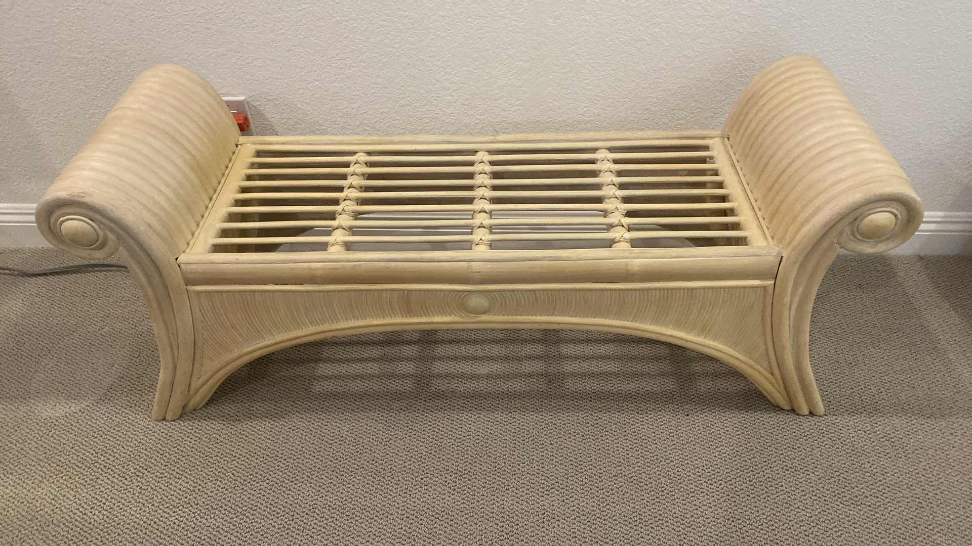 Photo 1 of REED BAMBOO BENCH 50” x 16” x 21”