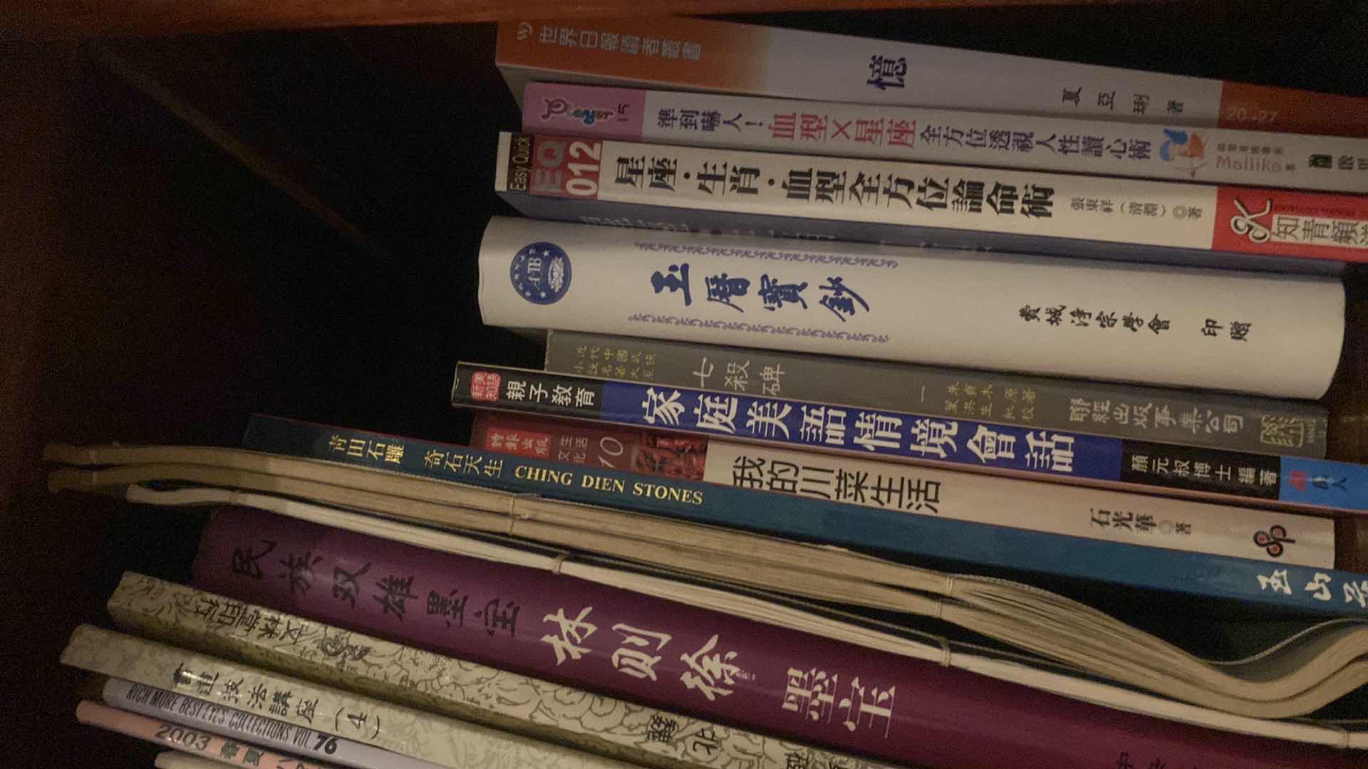 Photo 8 of 2 SHELVES OF CHINESE BOOKS IN DESK OF MASTER BEDROOM