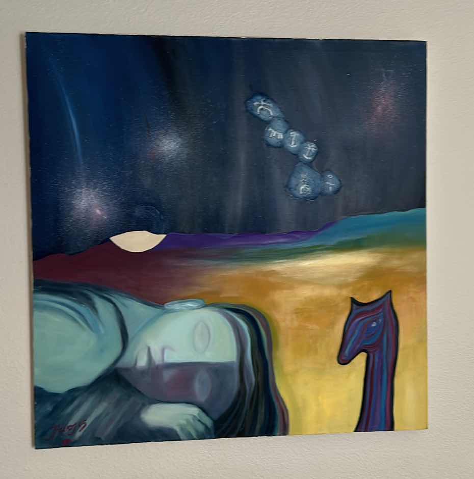 Photo 1 of OIL ON CANVAS , “DREAMSCAPE” SIGNED ARTWORK 46” x 46”