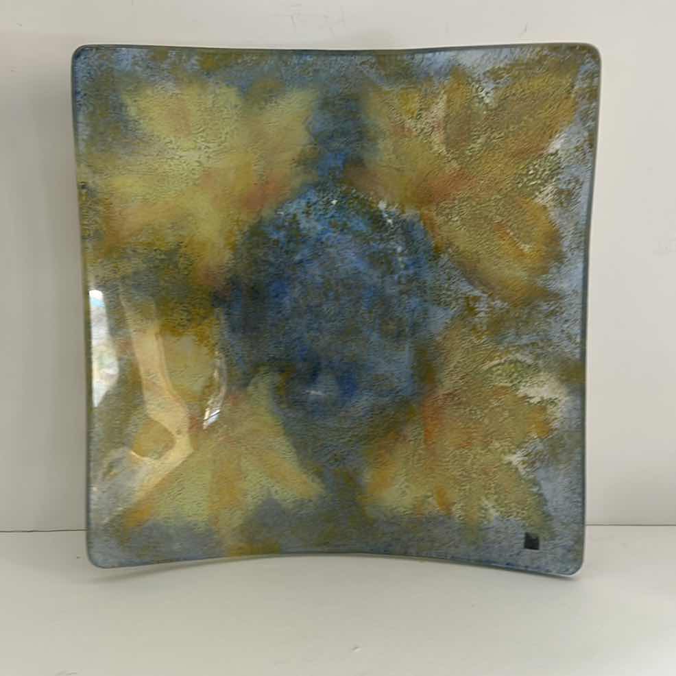 Photo 1 of PAINTED GLASS BOWL 13 1/2” x 13 1/2