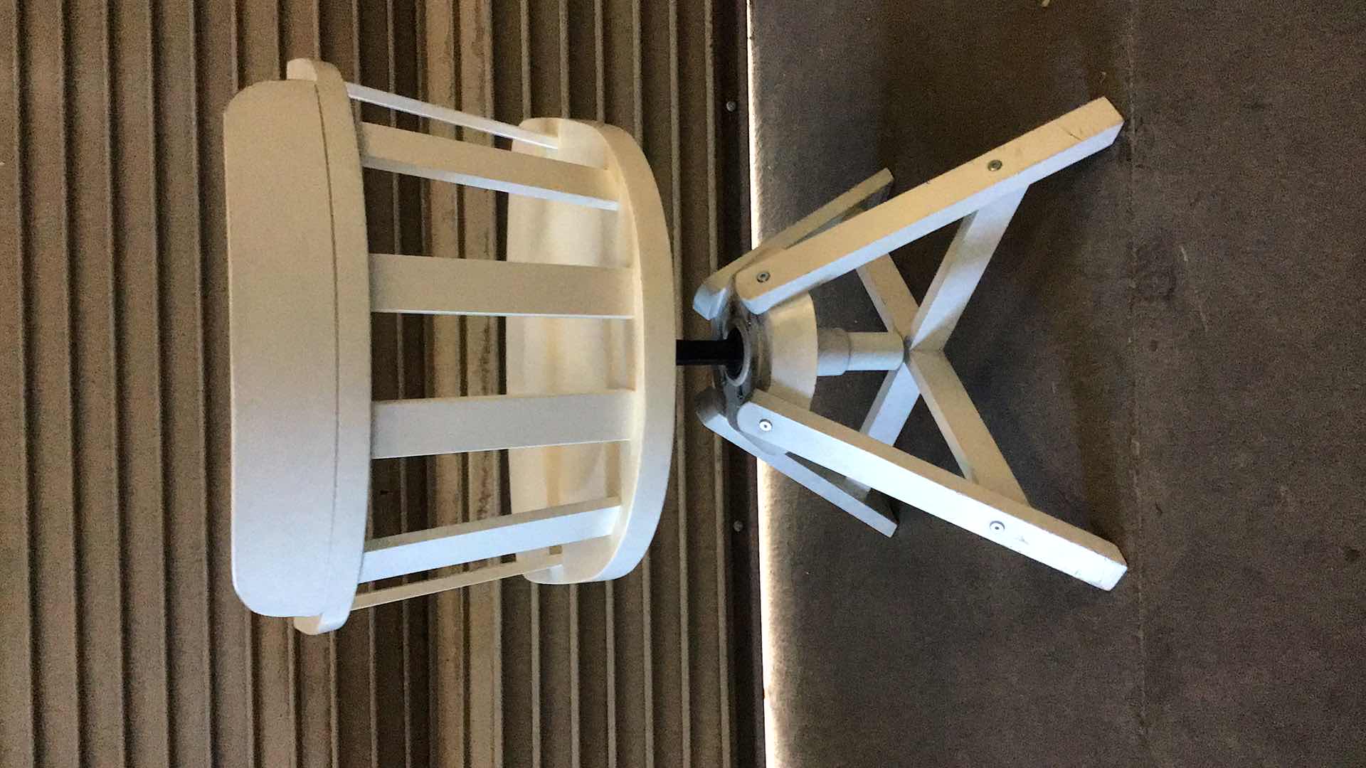 Photo 4 of IKEA FEODOR WHITE REVOLVING LIGHT ARMCHAIR ADJUSTABLE HEIGHT