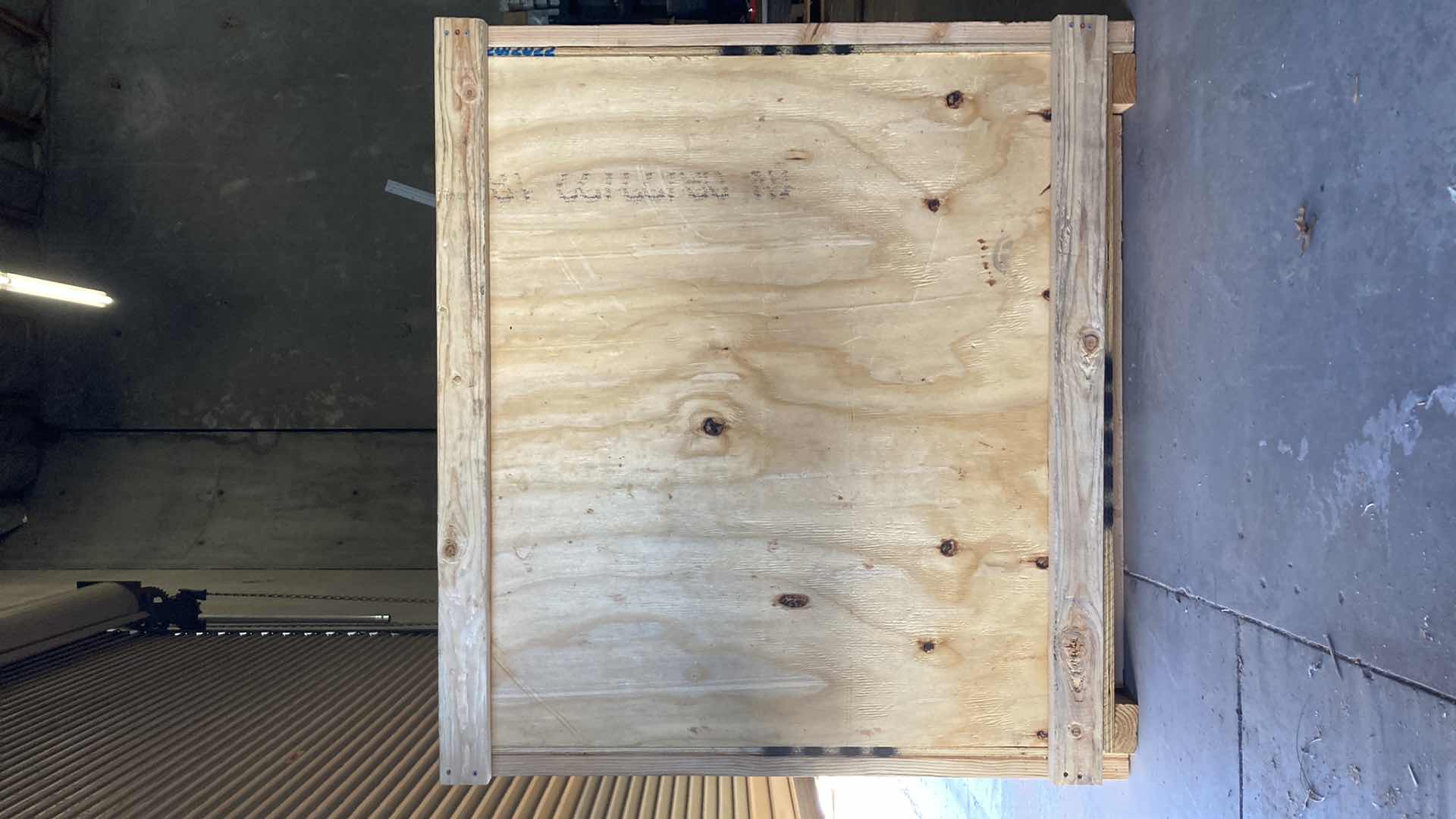 Photo 2 of WOOD SHIPPING CARGO CRATE 99” X 52.5” H51”