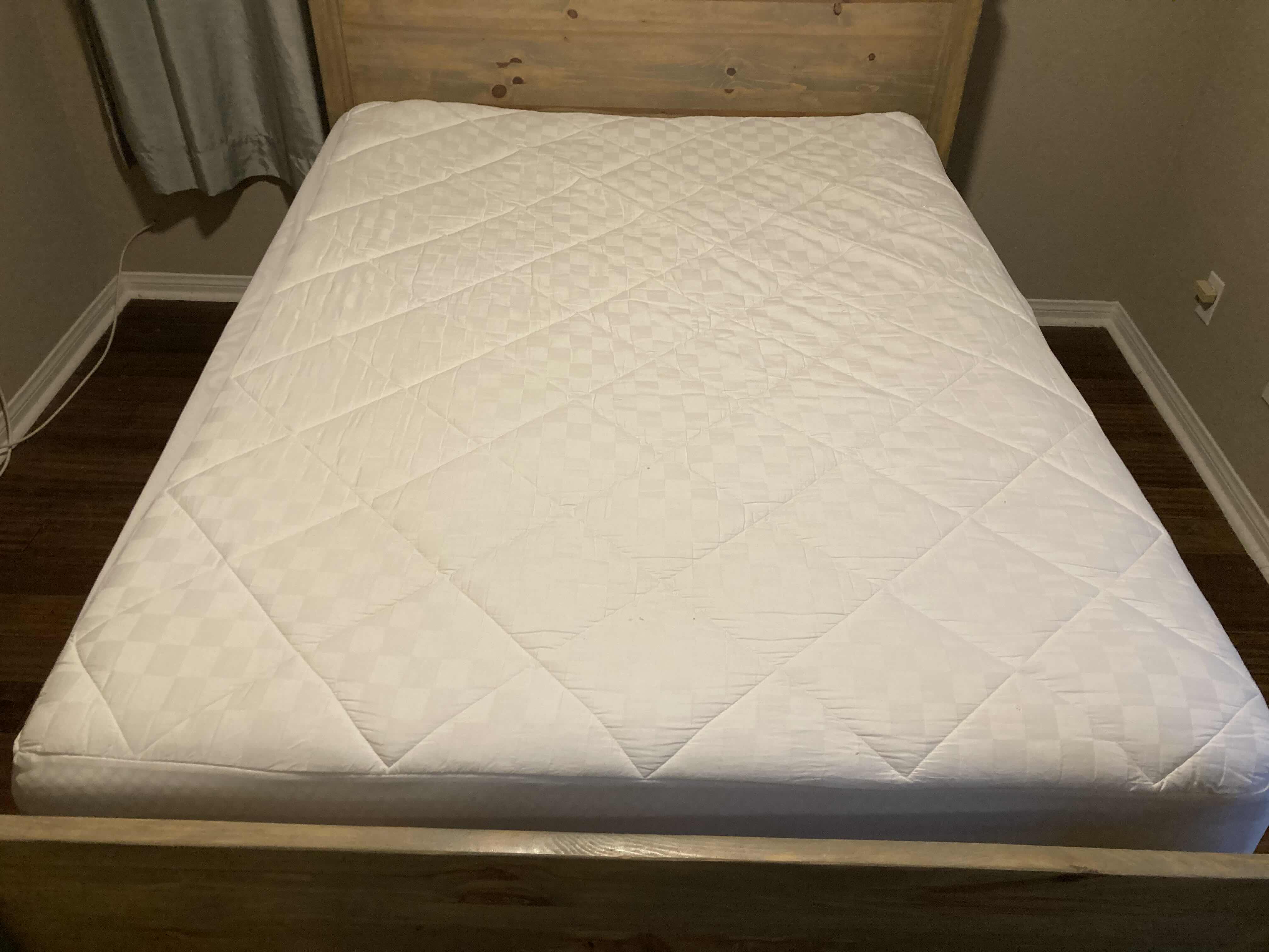 Photo 5 of PINE TWO TONE WOOD FULL SIZE BED FRAME W SEALY POSTURE-PEDIC HYBRID MATTRESS & BOX SPRING