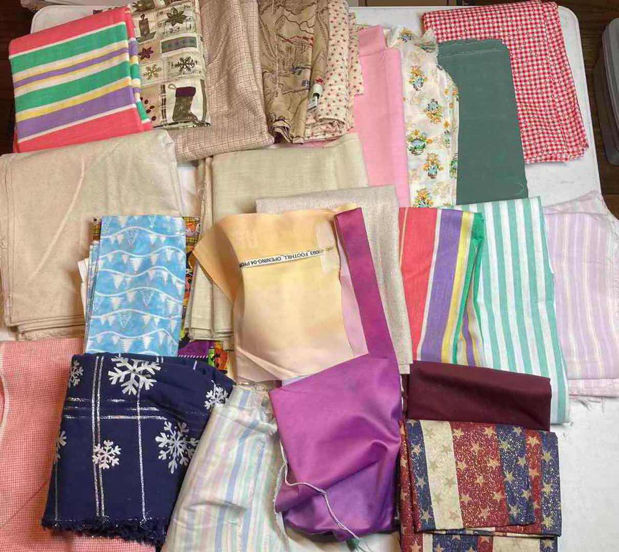 Photo 1 of VINTAGE STYLE & HOLIDAY FABRIC ROLLS- VARIOUS STYLES & MATERIALS