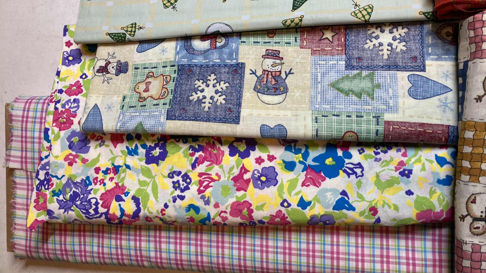 Photo 2 of HOLIDAY & VINTAGE STYLE FABRIC ROLLS- VARIOUS STYLES & MATERIALS