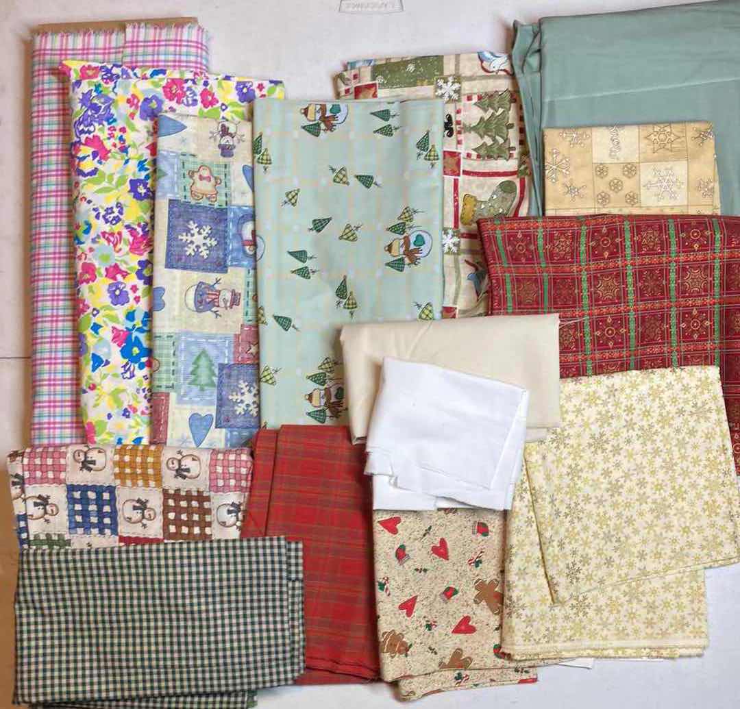 Photo 1 of HOLIDAY & VINTAGE STYLE FABRIC ROLLS- VARIOUS STYLES & MATERIALS