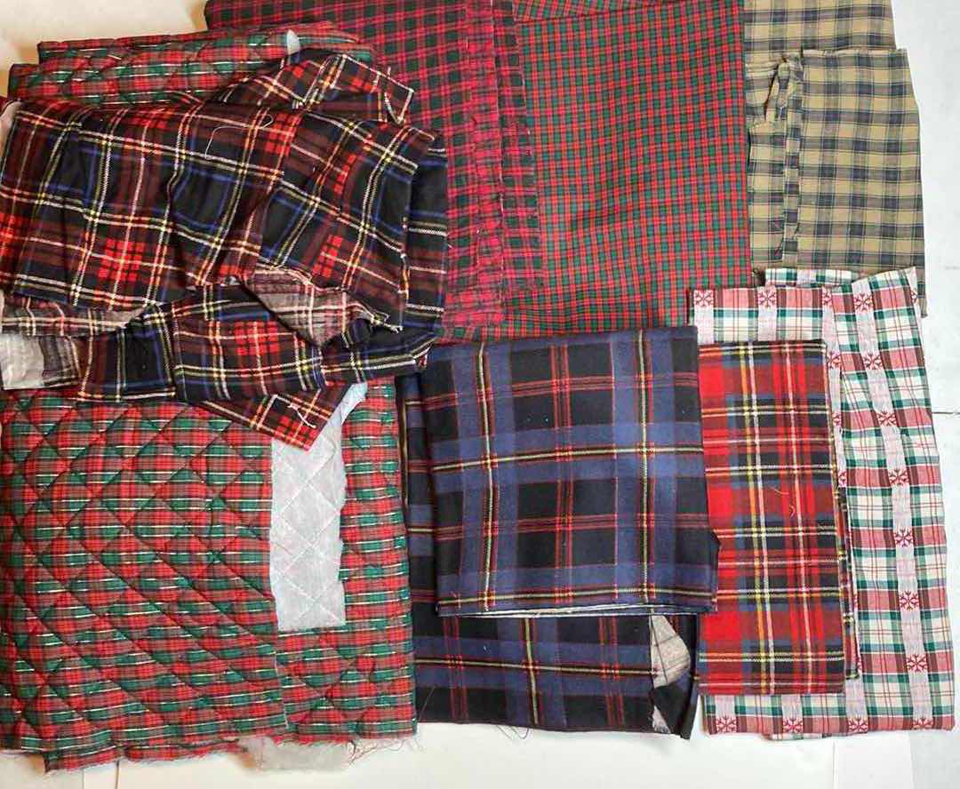 Photo 1 of PLAID FABRIC ROLLS- VARIOUS STYLES & MATERIALS