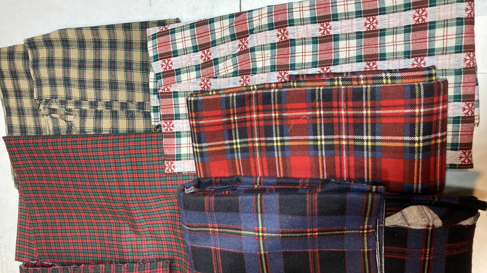 Photo 4 of PLAID FABRIC ROLLS- VARIOUS STYLES & MATERIALS