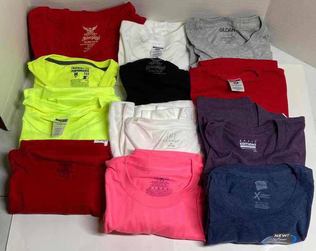 Photo 1 of NEW BLANK T-SHIRTS SIZE ADULTS MED-XL (12)
