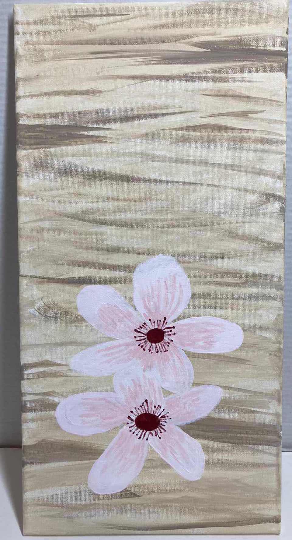 Photo 1 of DESERT FLOWERS CANVAS ARTWORK BY LOCAL ARTIST 10” X 20”