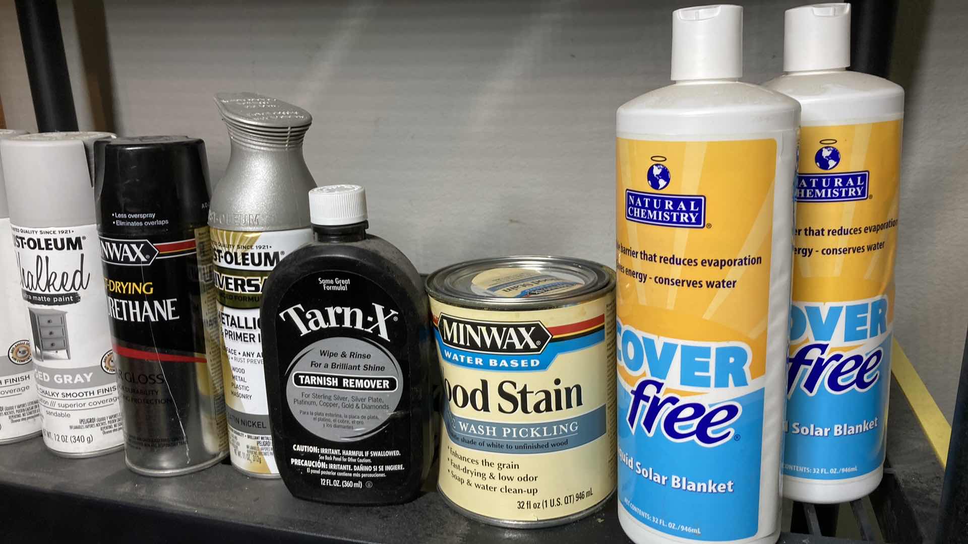 Photo 3 of CONTENTS OF SHELF- PAINT & HOUSEHOLD CLEANING SOLUTIONS