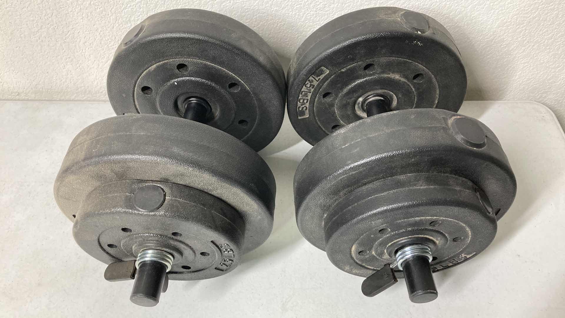 Photo 2 of DUMBBELL BARS W 2.5LB (4) & 7.5LB (4) WEIGHTS