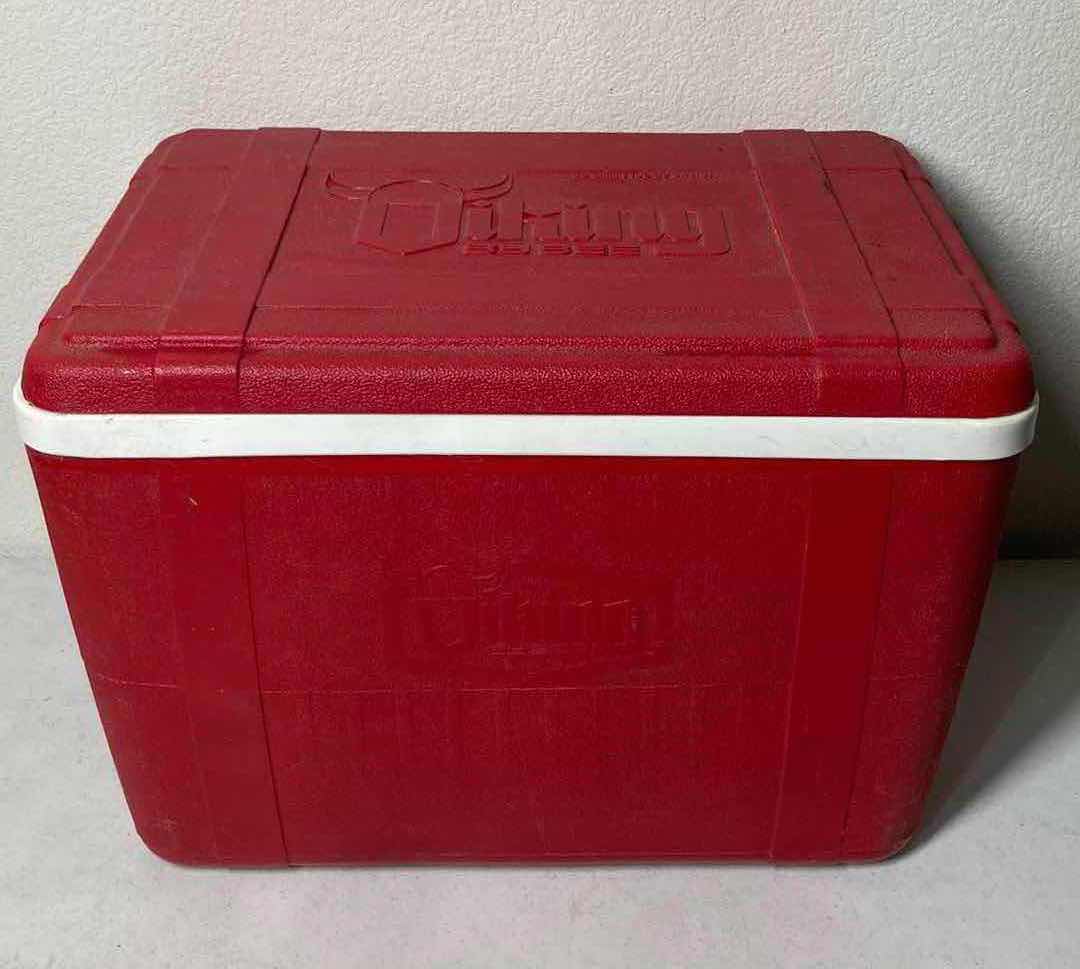 Photo 1 of VIKING BY BEE RED ICE CHEST 19” X 13” H14”