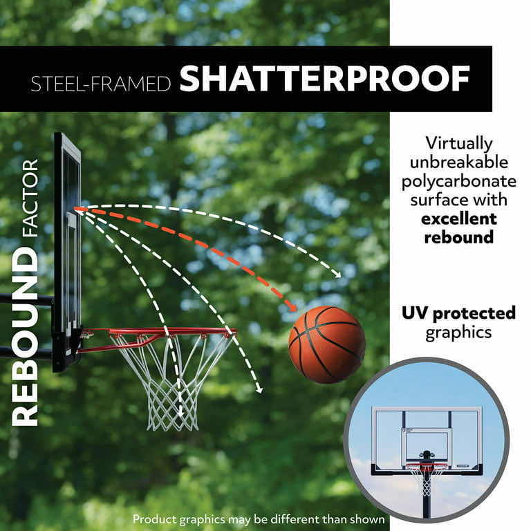 Photo 2 of NEW LIFETIME 54” STEEL FRAME SHATTERPROOF BACKBOARD COMPLETE PORTABLE BASKETBALL HOOP SYSTEM MODEL 90631