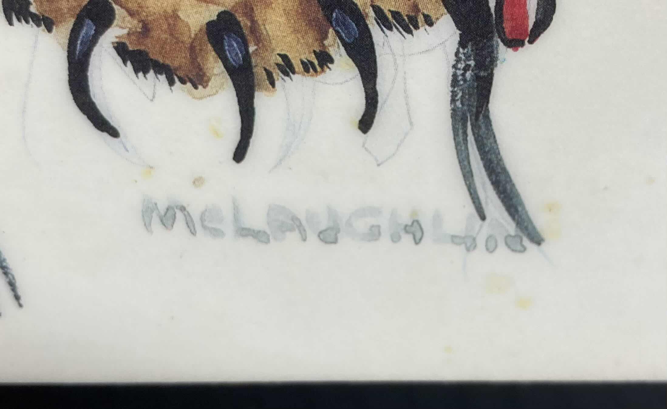 Photo 3 of LAMINATED BLACKFOOT WARRIOR ART SIGNED BY NANCY MCLAUGHLIN 6” X 8”