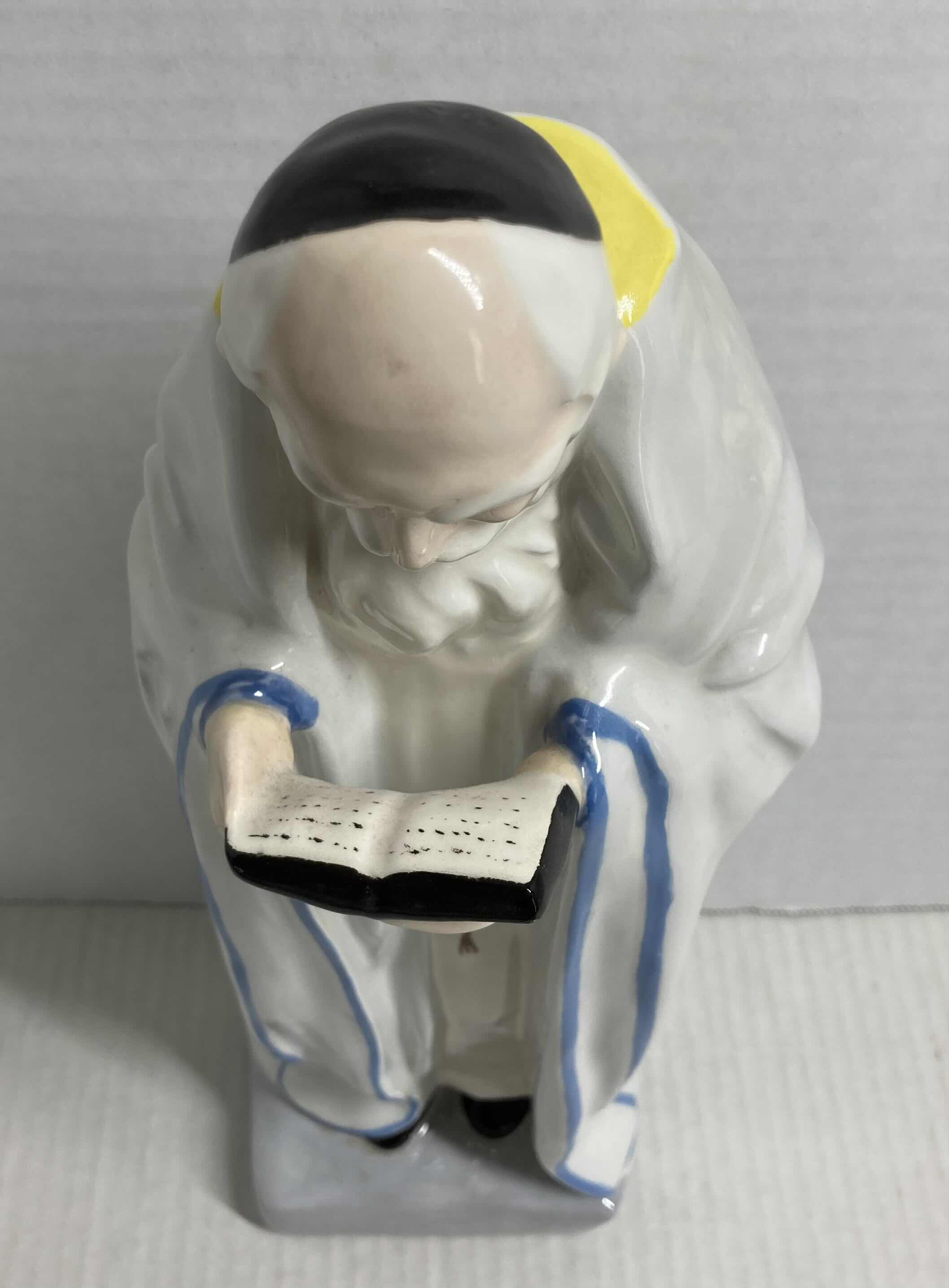 Photo 5 of ISRAELI CHASIDIC MAN CERAMIC FIGURINE 1998 BY ARTIST CHAIM H13”