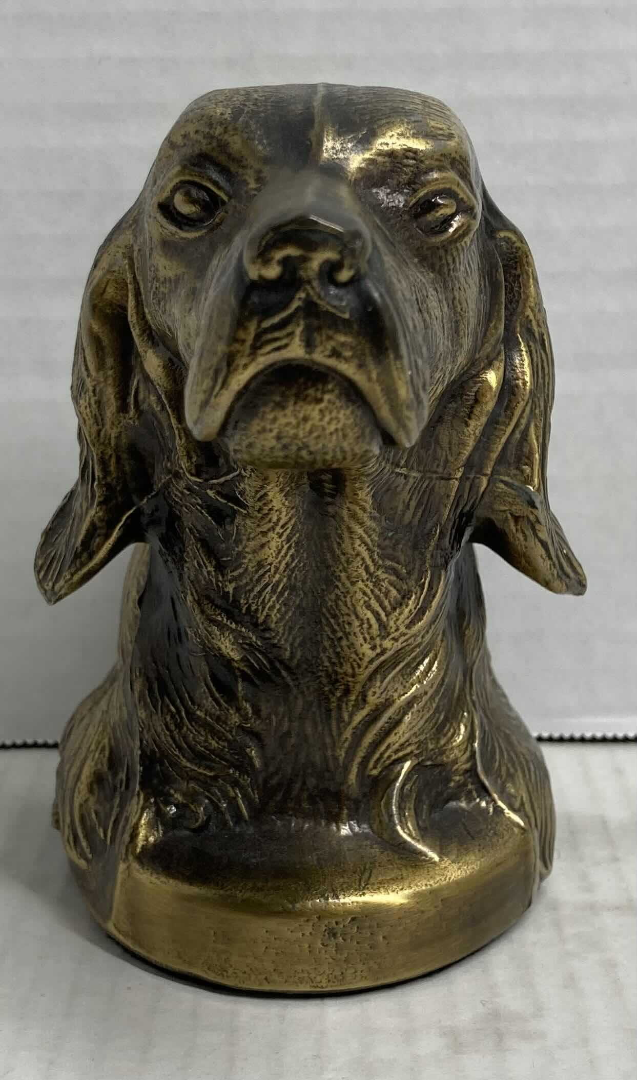 Photo 1 of BRASS BEAGLE DOG VINTAGE BOOKEND PAPERWEIGHT 5.5” X 3.5” H5.5”