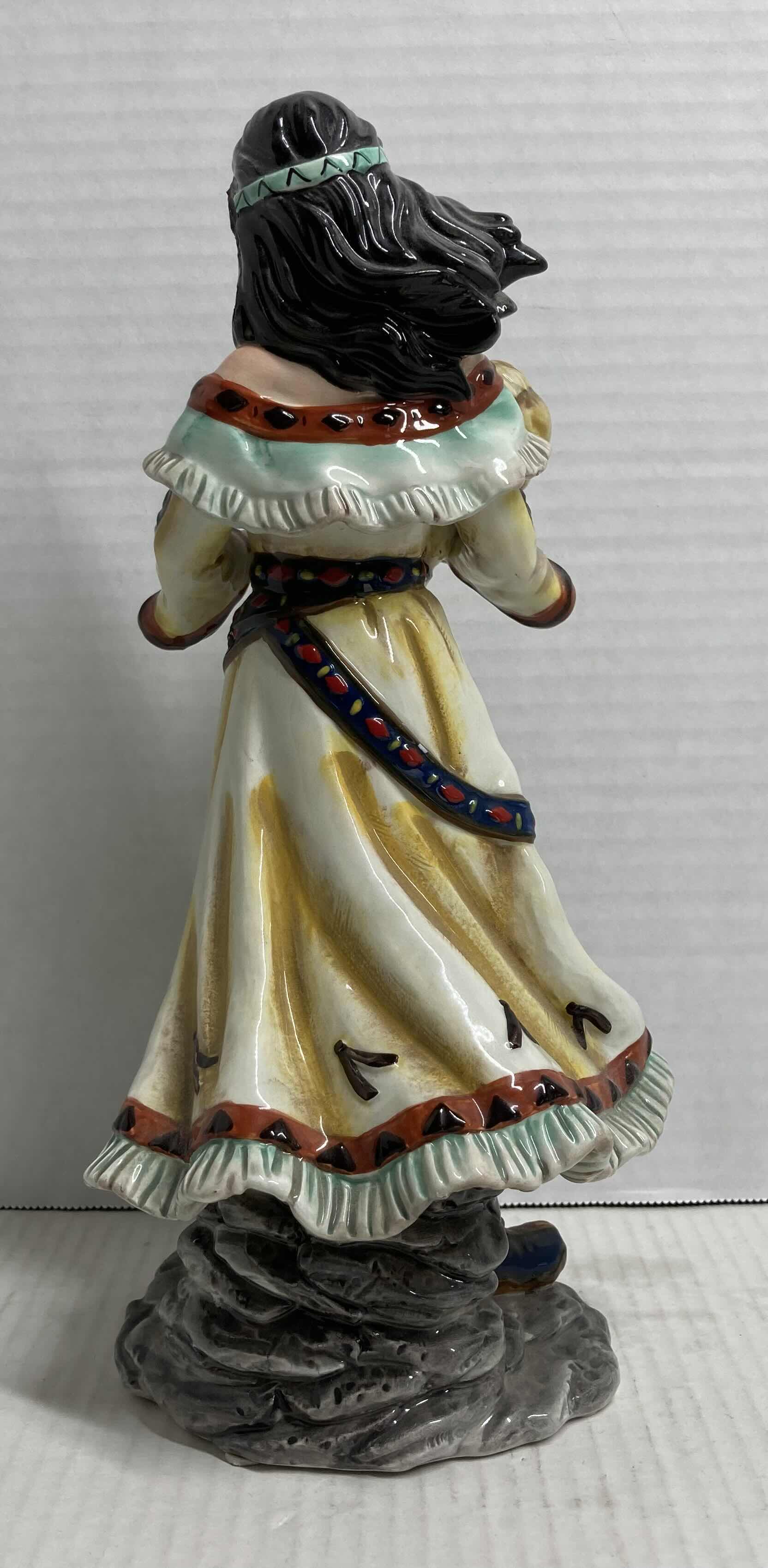 Photo 4 of NATIVE AMERICAN MOTHER & BABY CERAMIC FIGURINE H11.5”