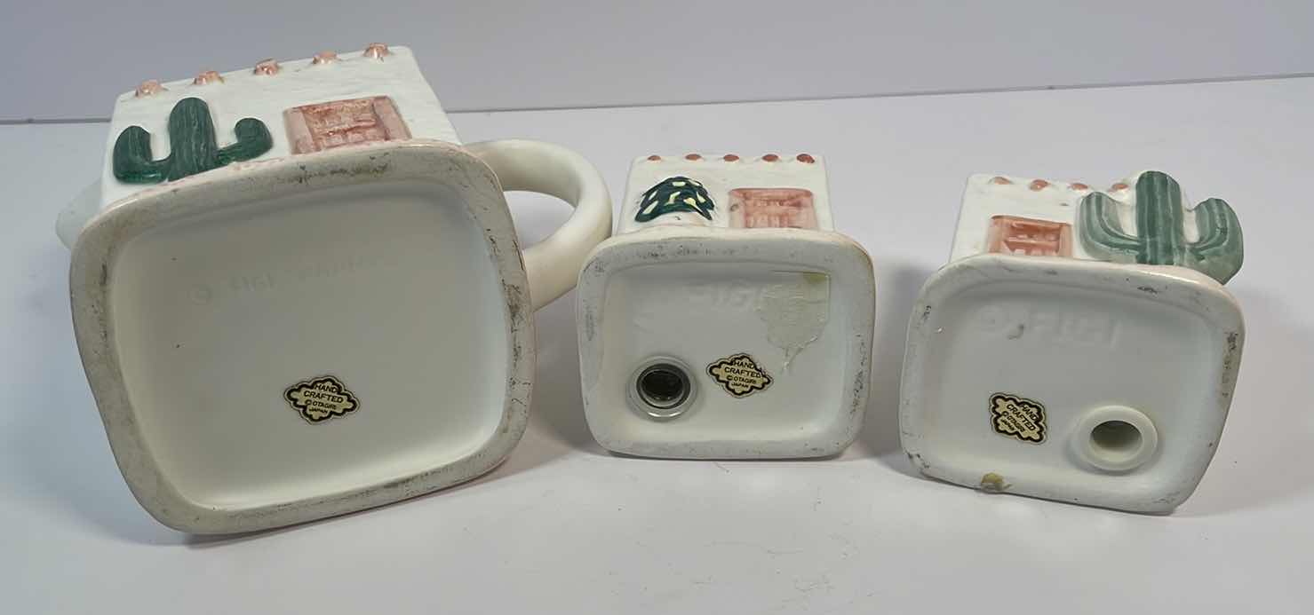 Photo 4 of OTAGIRI POTTERY CREAMER (H3.25”), SALT & PEPPER SHAKERS (H2.5”) FIGI GRAPHICS SOUTHWEST DESIGN MSRP