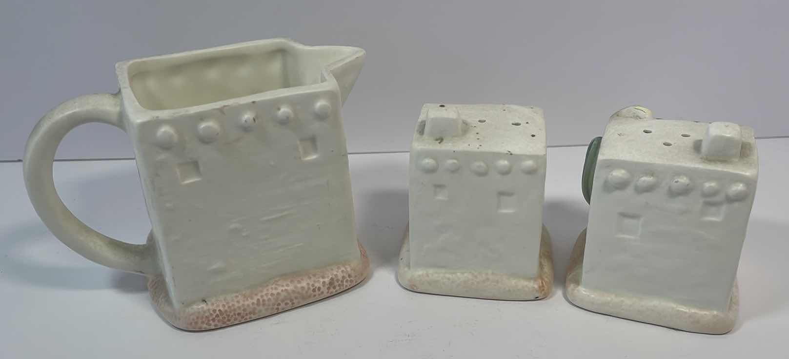 Photo 2 of OTAGIRI POTTERY CREAMER (H3.25”), SALT & PEPPER SHAKERS (H2.5”) FIGI GRAPHICS SOUTHWEST DESIGN MSRP