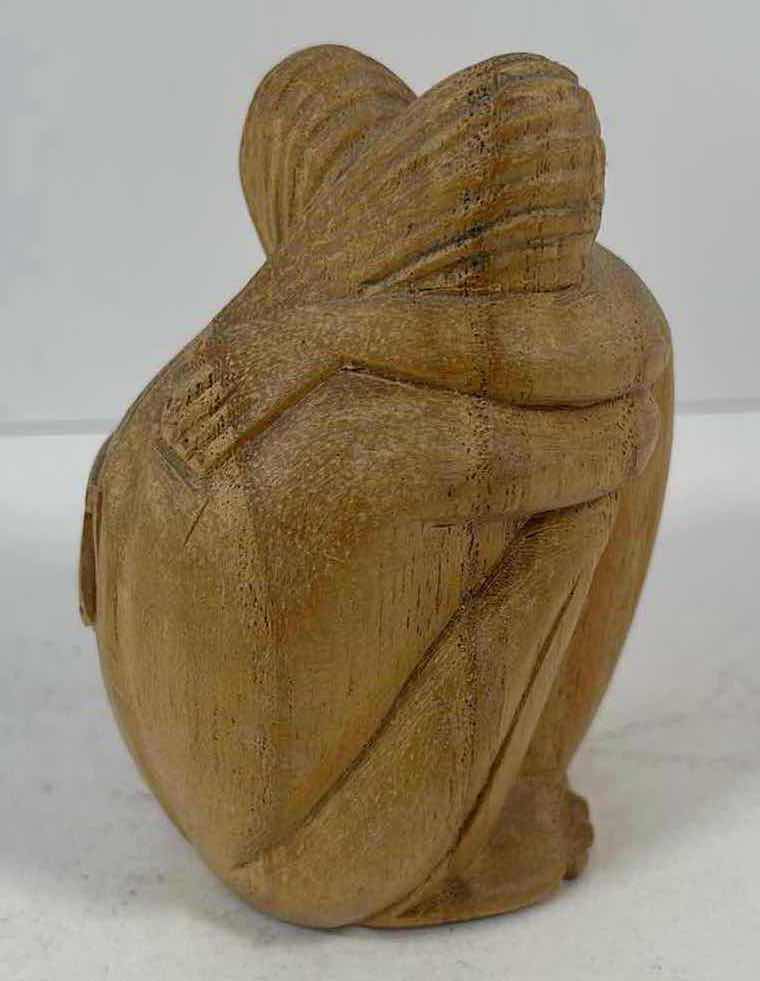 Photo 2 of WOODEN HAND CARVED COUPLE EMBRACING H4”