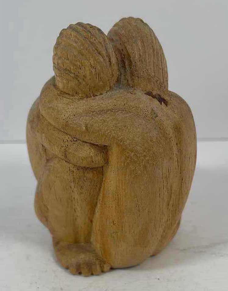 Photo 1 of WOODEN HAND CARVED COUPLE EMBRACING H4”