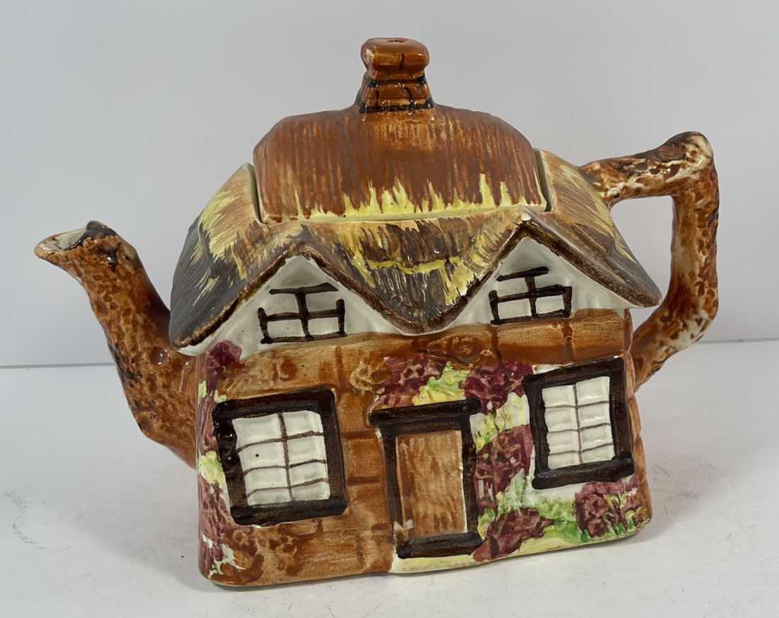 Photo 1 of PRICE BROS YE OLD COTTAGE TEAPOT CERAMIC MADE IN ENGLAND H5.5”