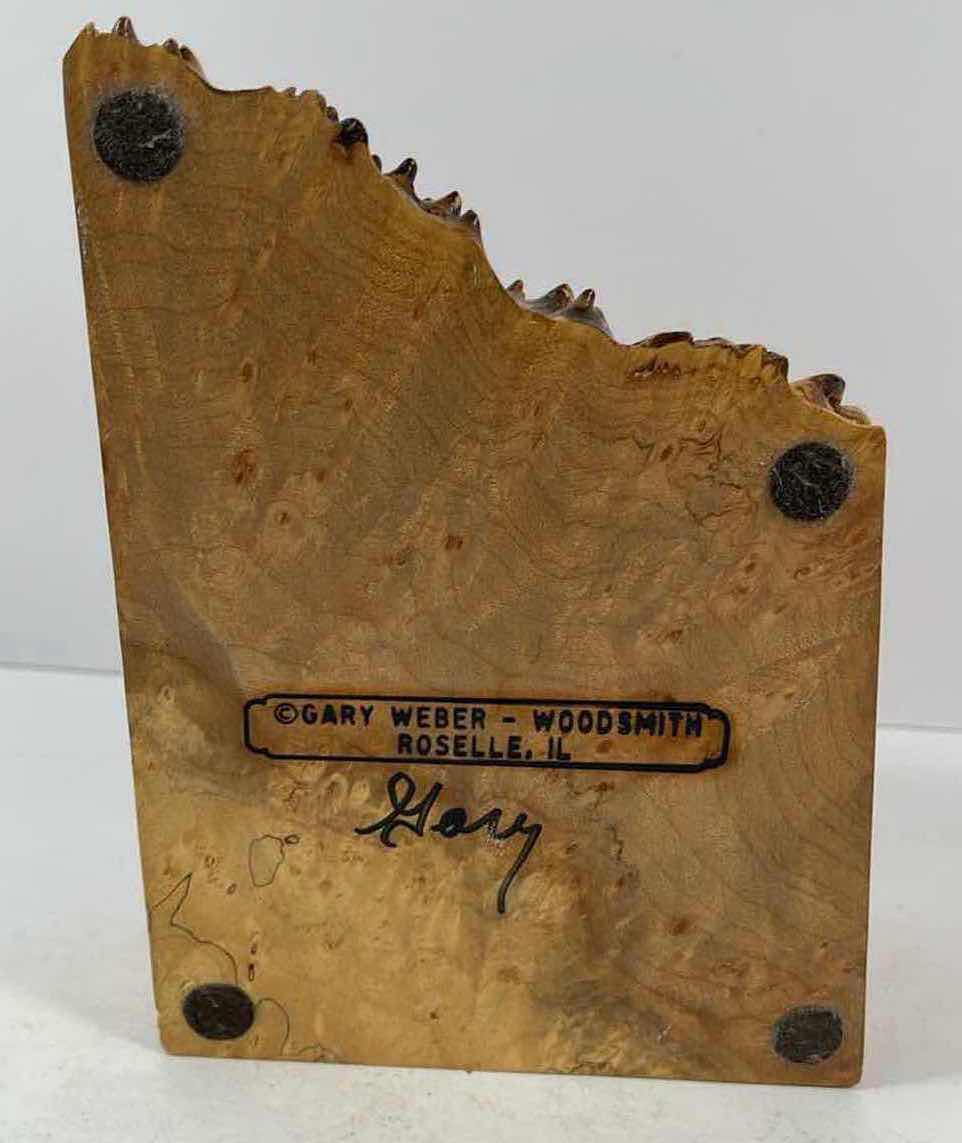 Photo 3 of GARY WEBER SIGNED WOODSMITH LIVE EDGE WOODEN TRINKET JEWELRY BOX (5” X 7” X H2.5”) 