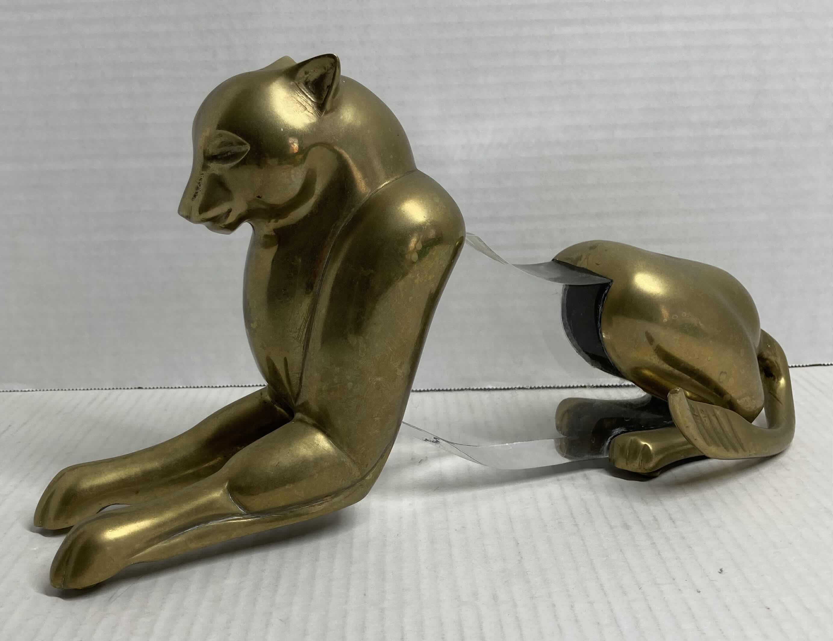 Photo 1 of BRASS & ACRYLIC PANTHER 7” X 14”