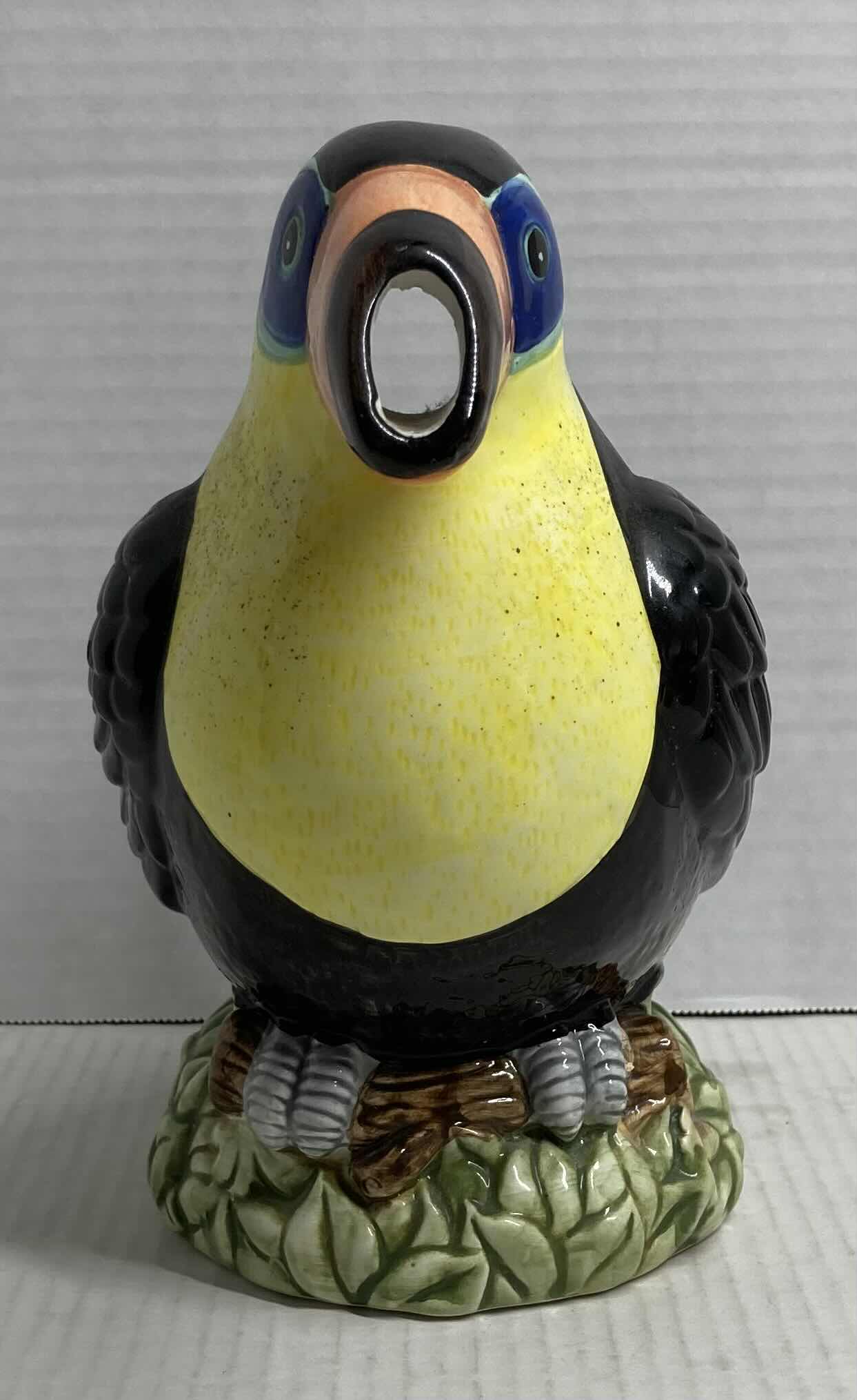 Photo 3 of TROPICAL TOUCAN CERAMIC PITCHER 6” X 10” H9”