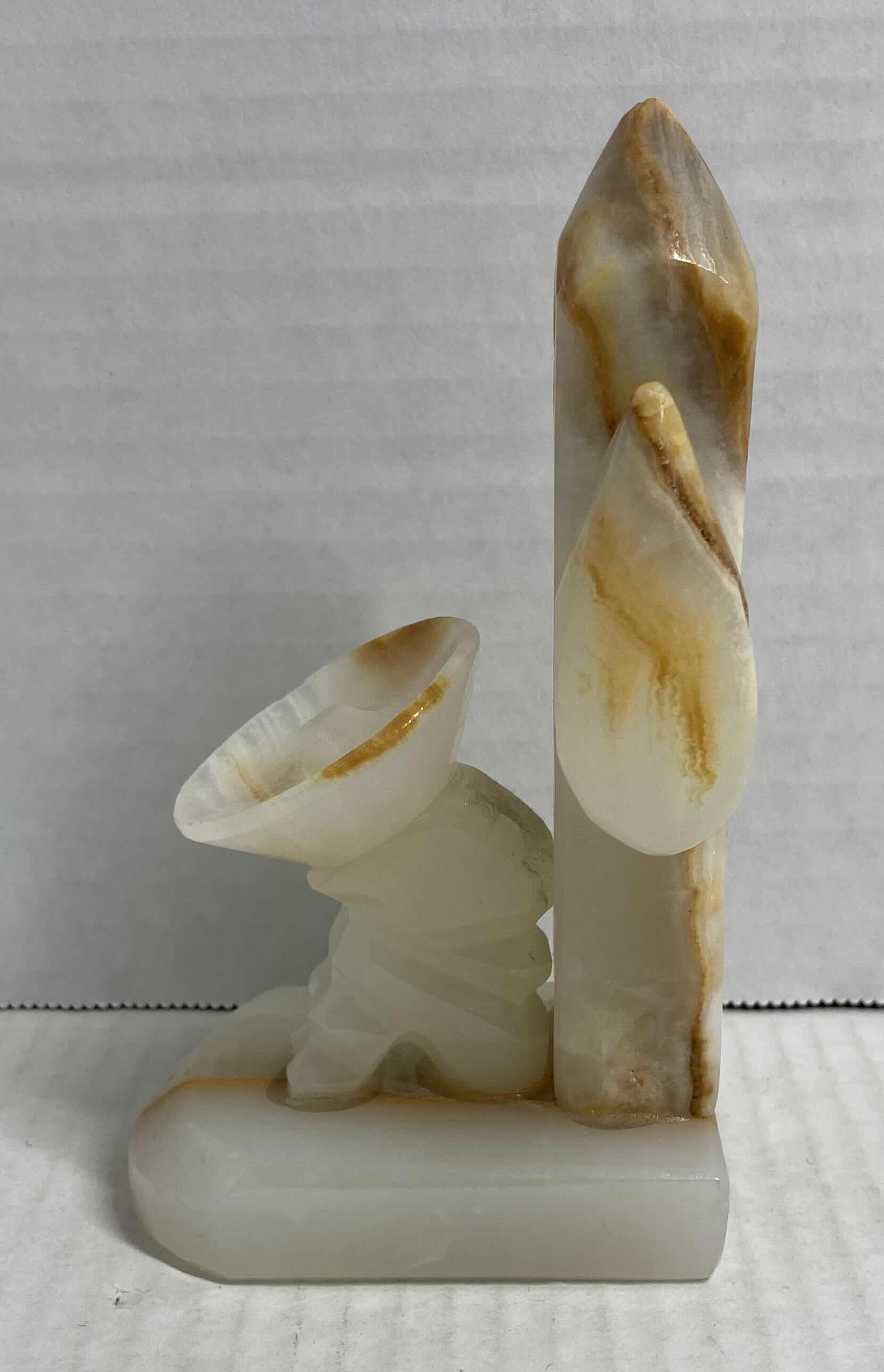 Photo 2 of SLEEPING MEXICAN CACTUS HAND CARVED MARBLE ONYX BOOKEND H6”