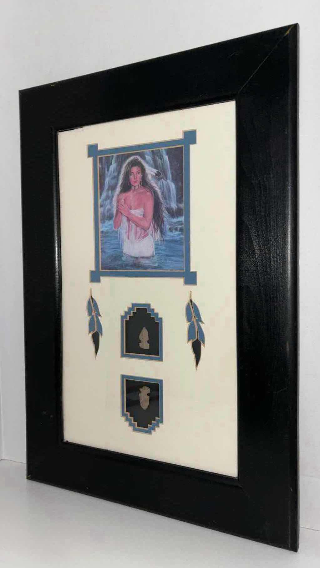 Photo 1 of NATIVE AMERICAN FRAMED ART W REAL ARROWHEADS