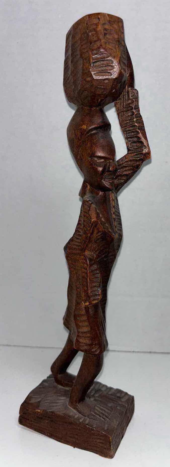 Photo 2 of ASSORTED CARVED WOOD FIGURES (TALLEST 13”)