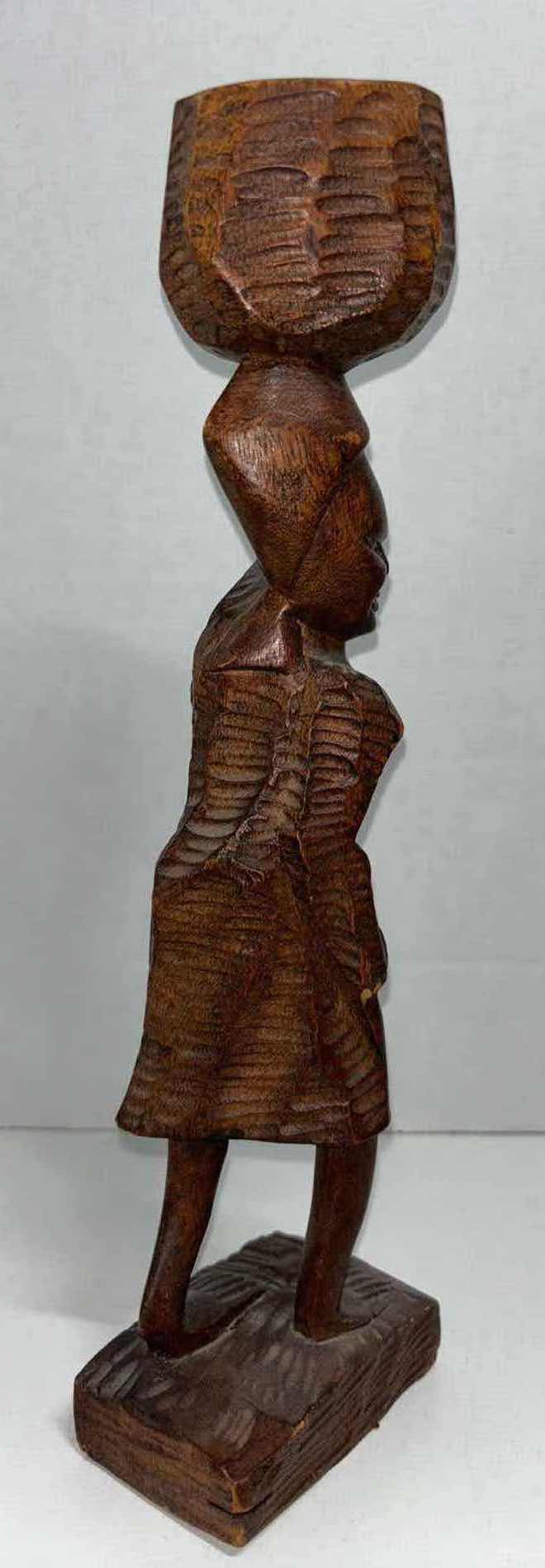 Photo 3 of ASSORTED CARVED WOOD FIGURES (TALLEST 13”)