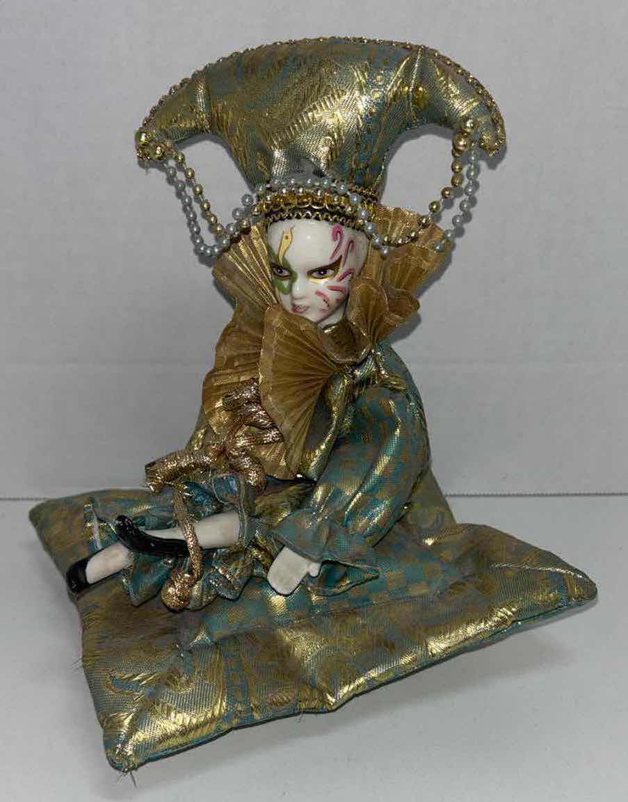 Photo 1 of PORCELAIN DOLL W ATTACHED MUSIC BOX 8.5”