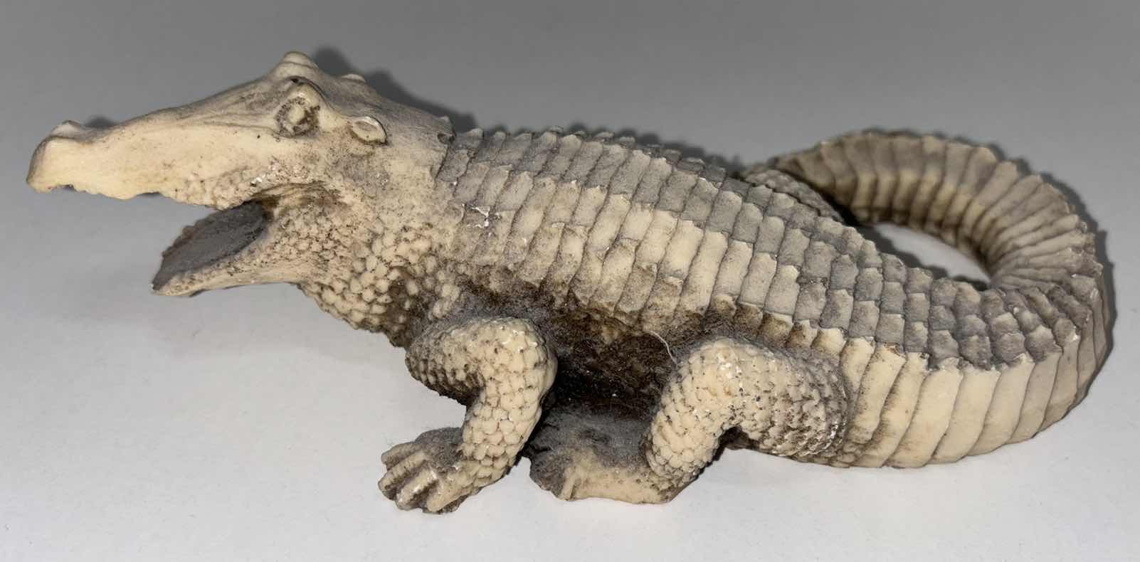 Photo 2 of ALLIGATOR & RATTLESNAKE RESIN FIGURINES (ALLIGATOR 8” LONG)