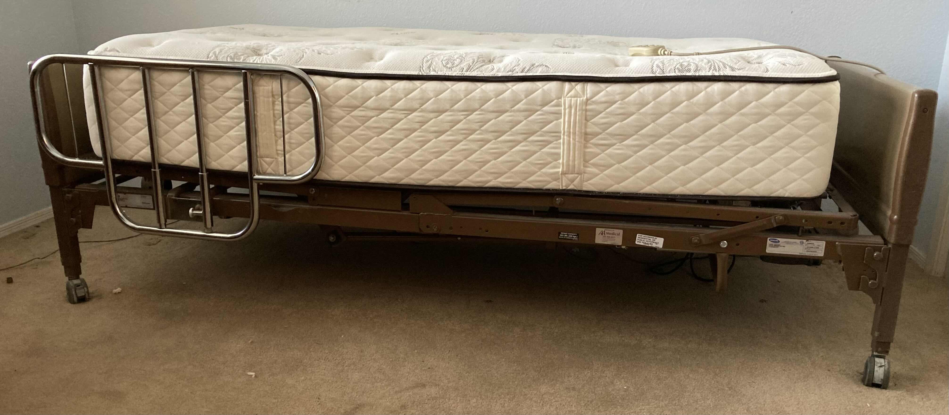 Photo 2 of INVACARE STEEL TWIN MEDICAL BED MODEL 5490IVC W HALSTEAD TWIN MATTRESS