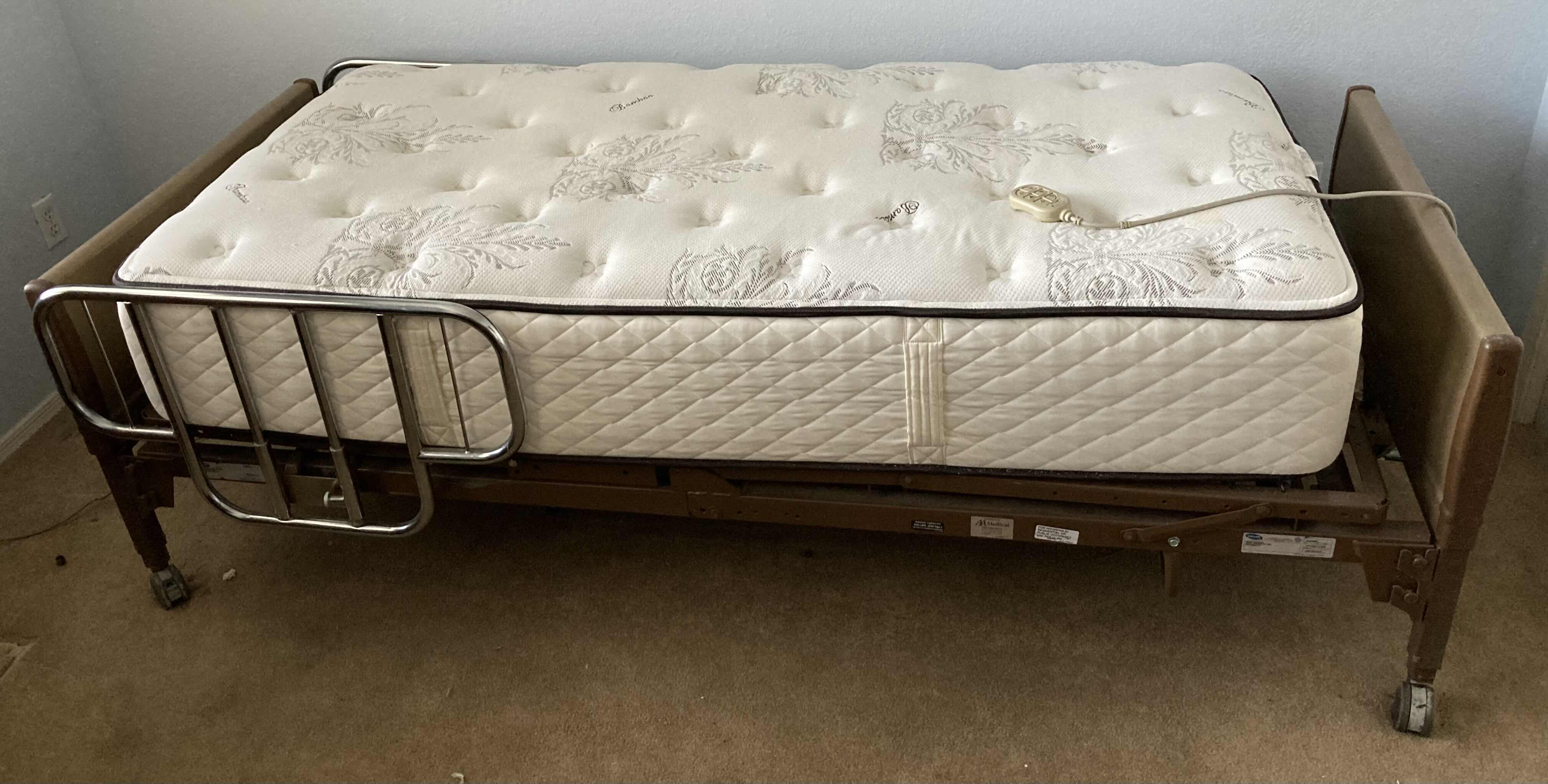 Photo 1 of INVACARE STEEL TWIN MEDICAL BED MODEL 5490IVC W HALSTEAD TWIN MATTRESS