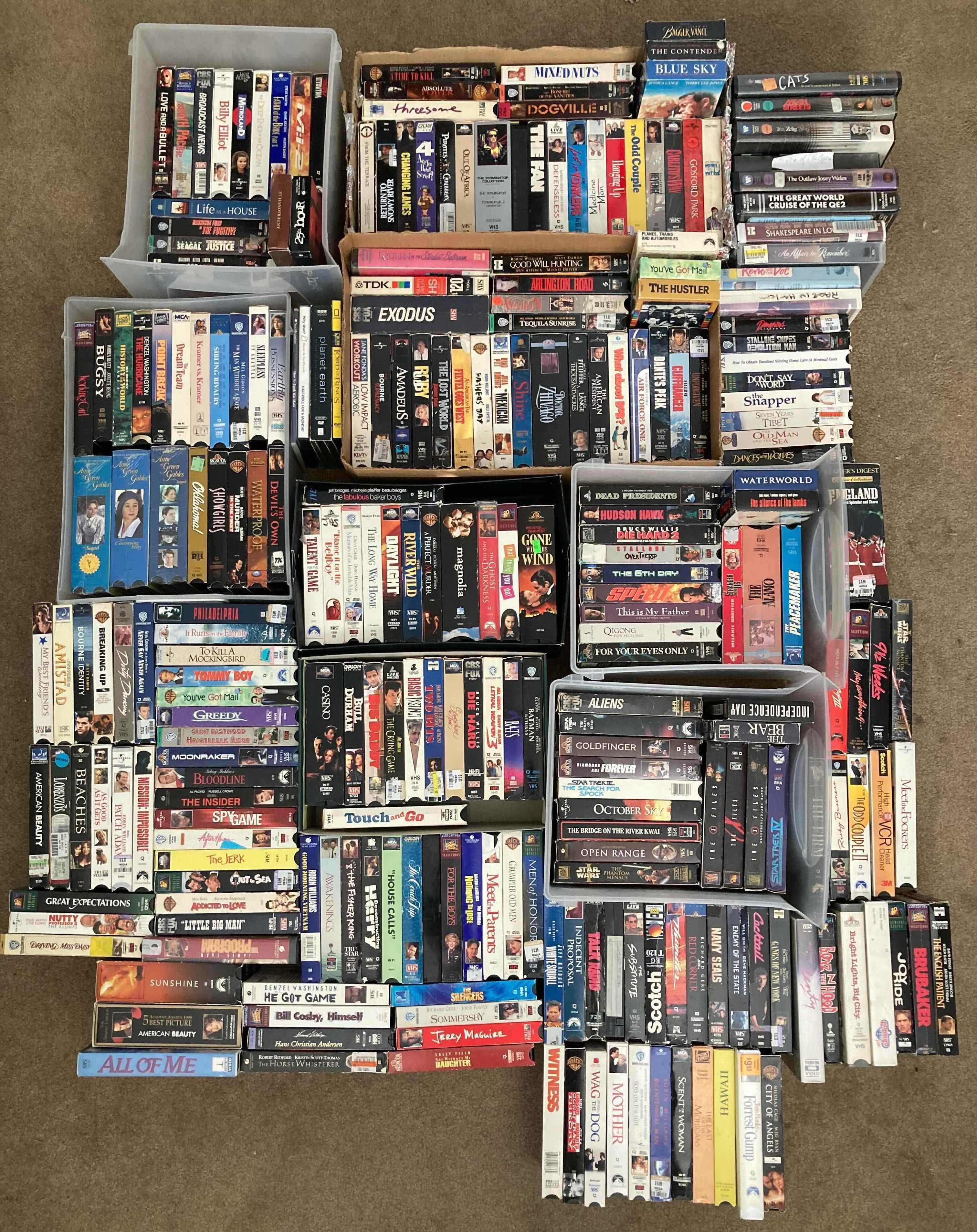 Photo 1 of VHS MOVIES & SHOWS-VARIOUS TITLES & GENRES (APPROX 70+ TITLES)