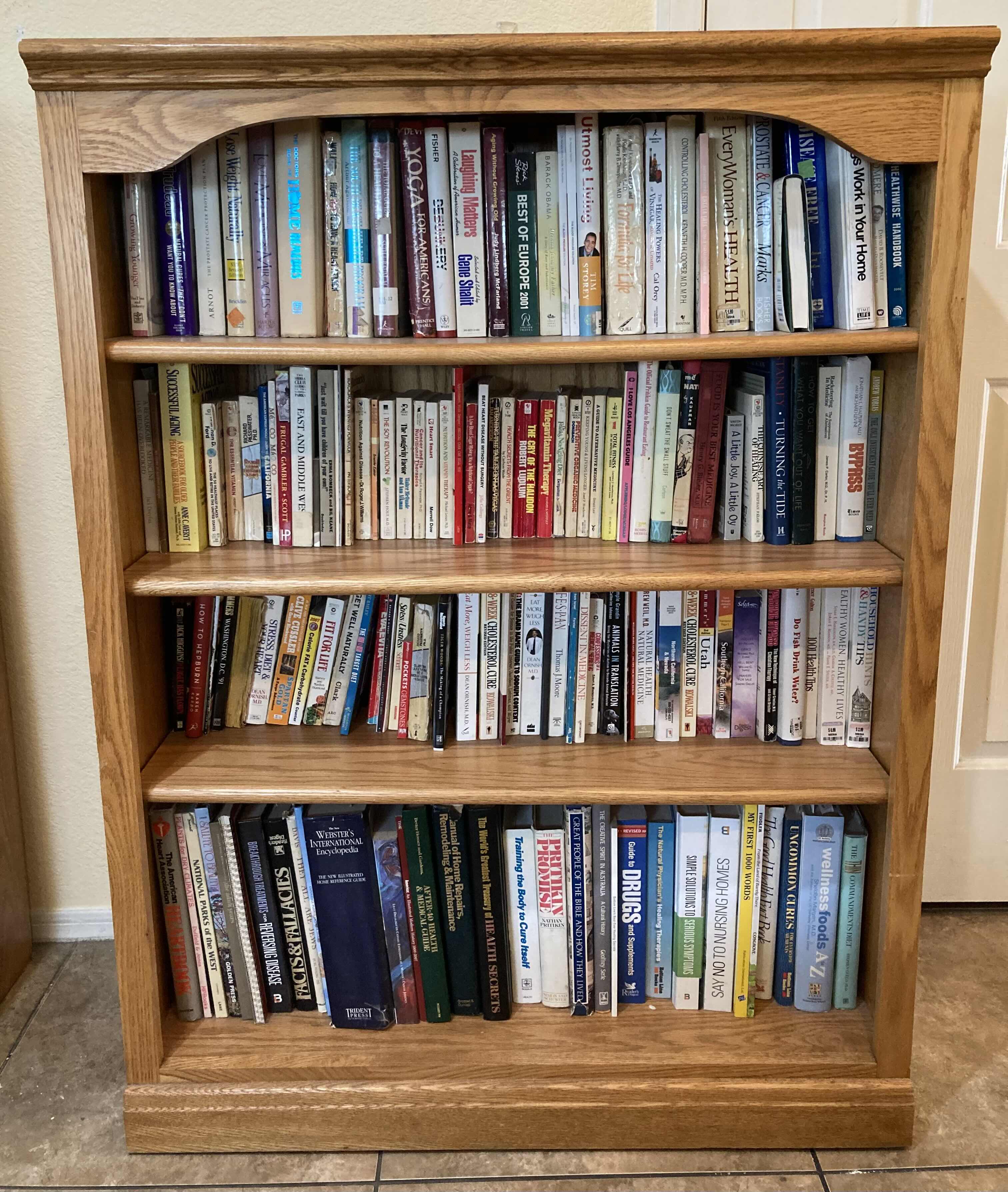 Photo 1 of OAK WOOD BOOKSHELF 36” X 13.25” H48.25