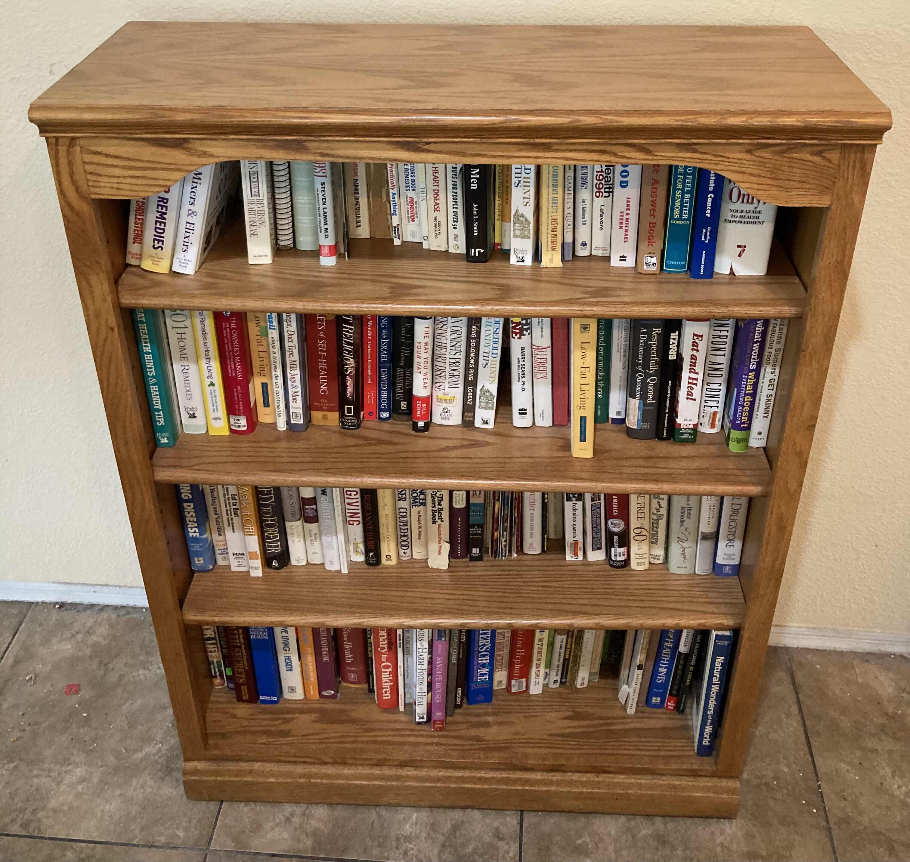 Photo 2 of OAK WOOD BOOKSHELF 36” X 13.25” H48.25