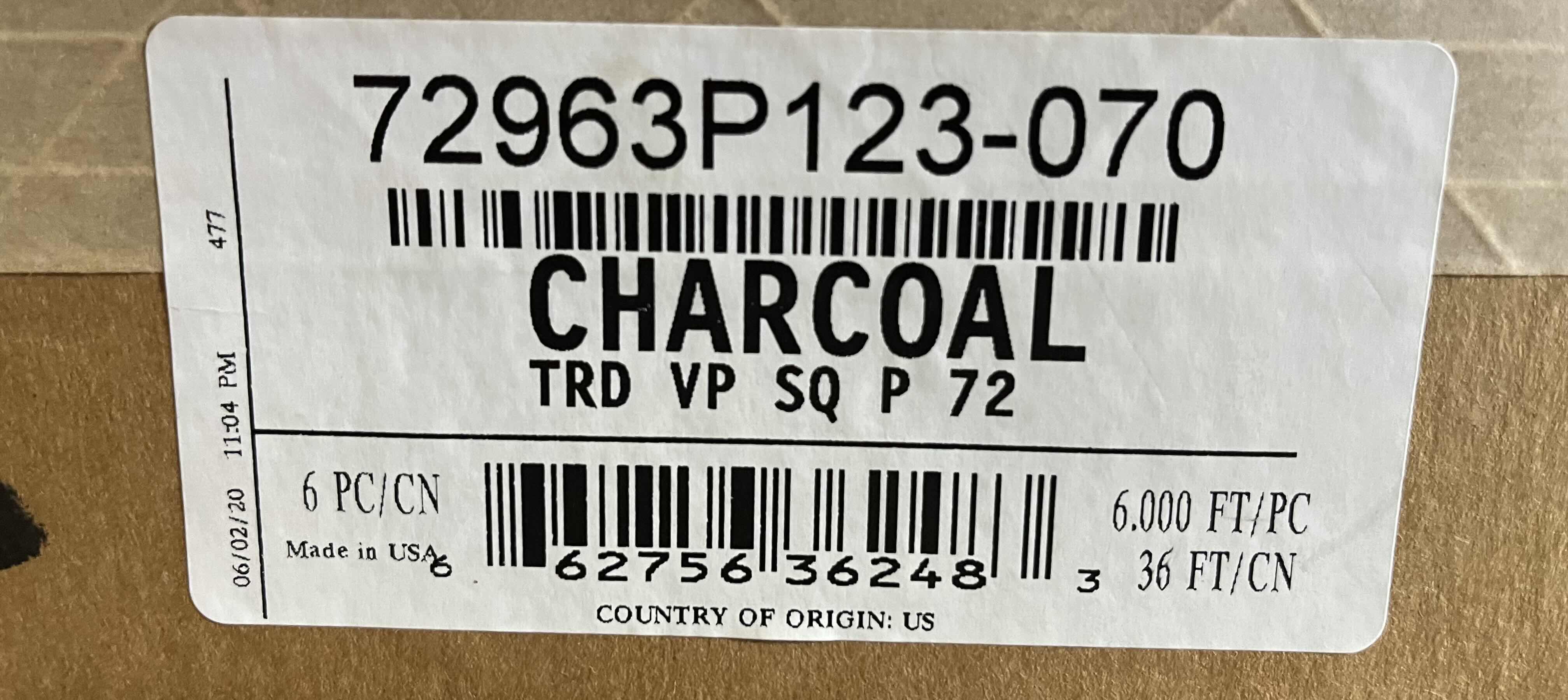 Photo 3 of ROPPE VANTAGE CIRCULAR PROFILE CHARCOAL GRAY RUBBER SQUARE NOSE STAIR TREAD 20.5” X 72.75” (1 CASE/6PCS)