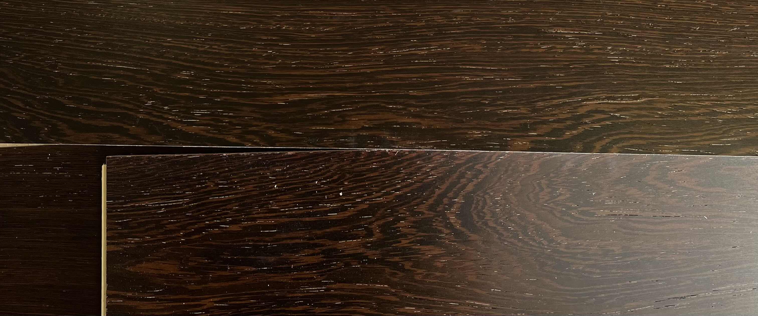 Photo 2 of BOEN WENGE FALL LANGEN WOOD FINISH GLUE DOWN HARDWOOD PLANK FLOORING 5.60” X RANDOM LENGTH (32.94sqft PER CASE/4CASES APPROX. 131.76sqft TOTAL)