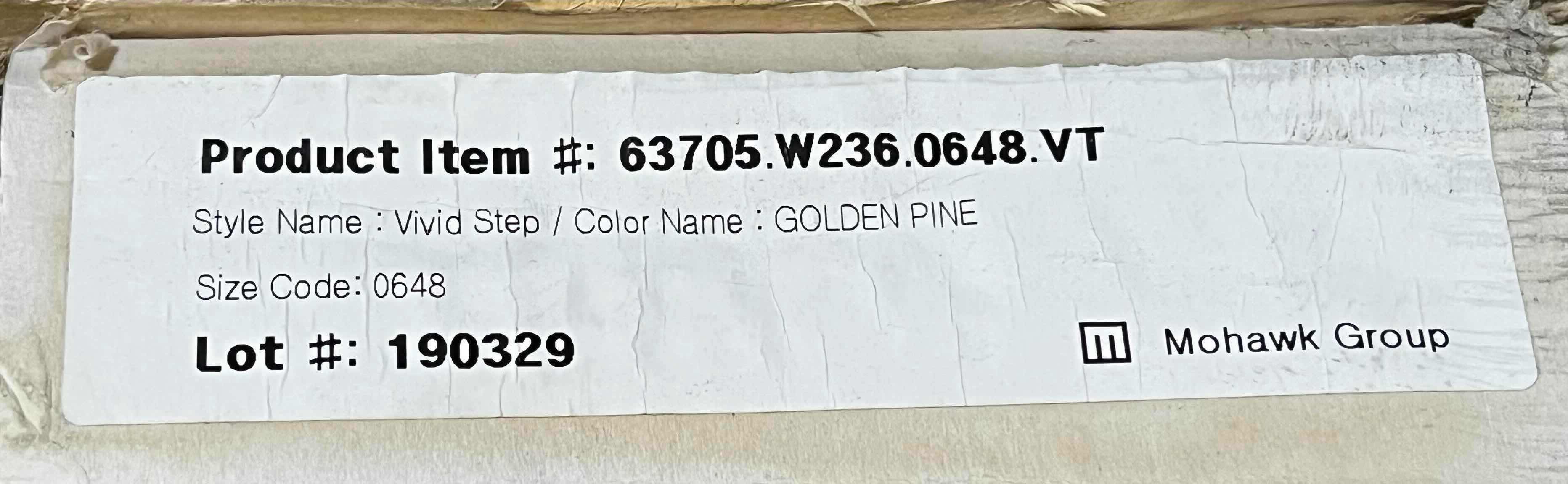 Photo 2 of MOHAWK GOLDEN PINE WOOD FINISH GLUE DOWN VINYL PLANK FLOORING 6” X 48” (54QFT PER CASE/6CASES APPROX 324SQFT TOTAL) READ NOTES