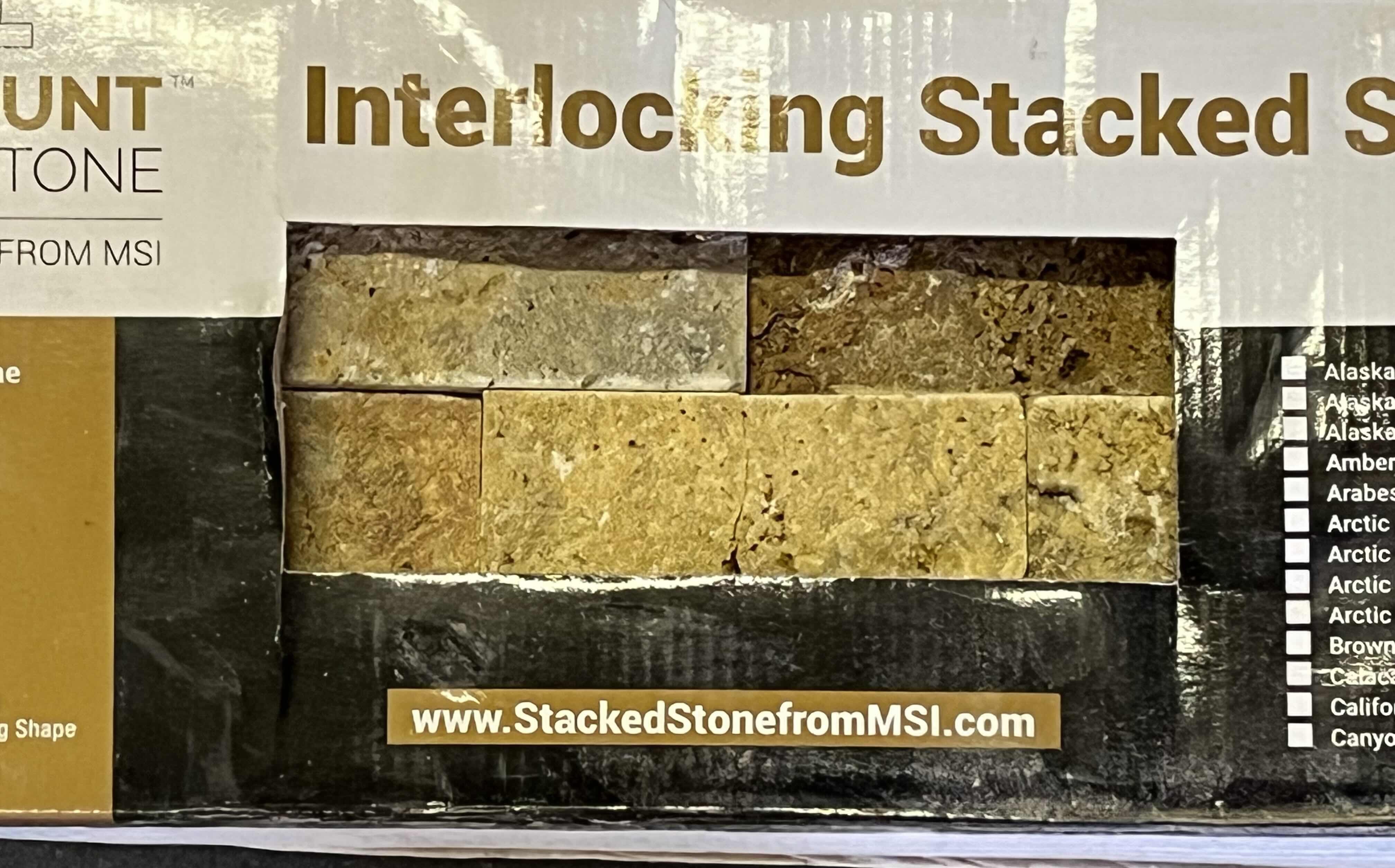 Photo 2 of MSI ROCKMOUNT STACKED STONE TUSCANY SCABAS FINISH FLAT PANELS 6” X 24” (1CASE 6PCS APPROX 6SQFT TOTAL)