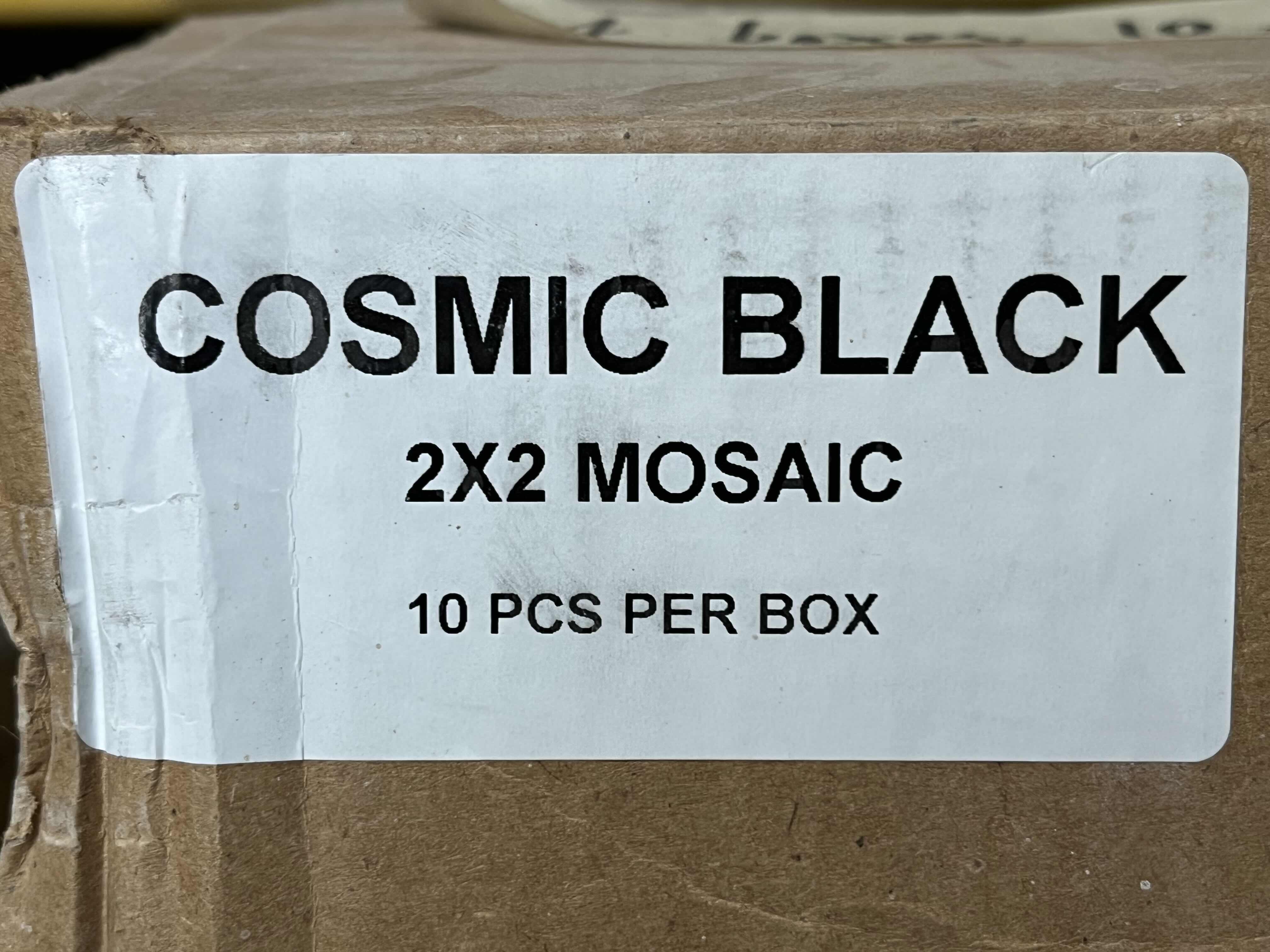 Photo 2 of COSMIC BLACK MOSAIC TILE 2” X 2” (10SQFT PER CASE/4CASES APPROX. 40SQFT TOTAL) READ NOTES