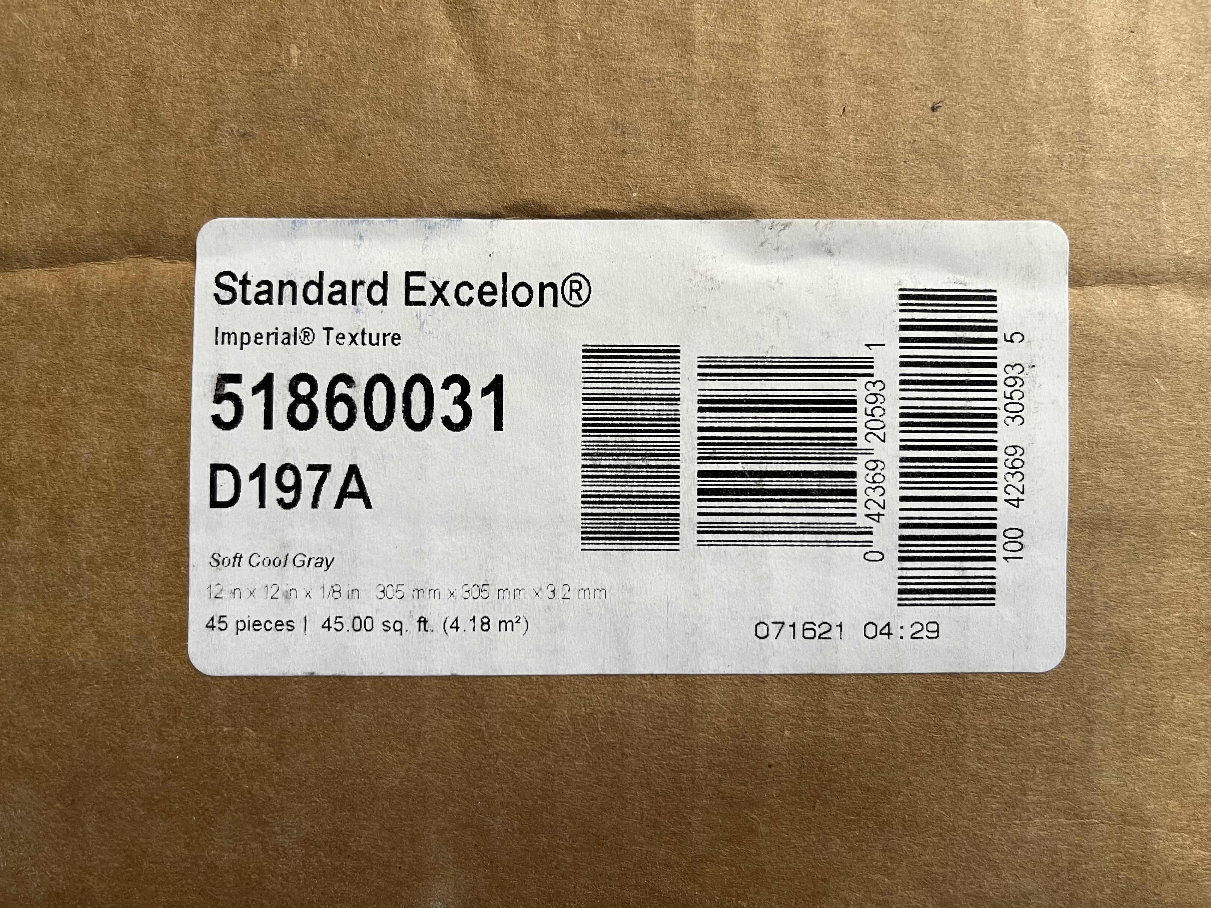 Photo 3 of ARMSTRONG FLOORING STANDARD EXCELON IMPERIAL TEXTURE SOFT GRAY FINISH VINYL COMPOSITION TILE 12” X 12” (45sqft PER CASE/24CASES APPROX 1080sqft)