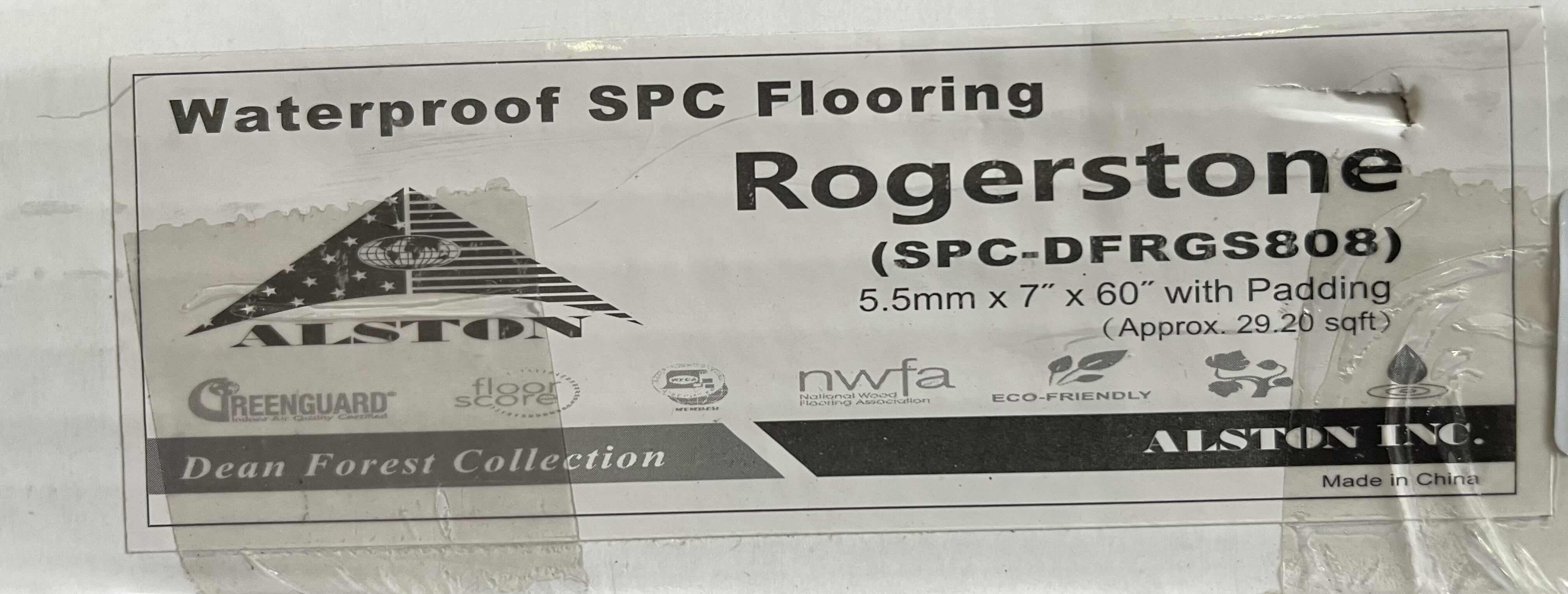 Photo 3 of ALSTON DEAN FOREST COLLECTION ROGERSTONE WOOD FINISH SNAP IN CLICK VINYL PLANK FLOORING 7” X 60” (29.20sqft PER CASE/48CASES APPROX 1401.6sqft TOTAL)