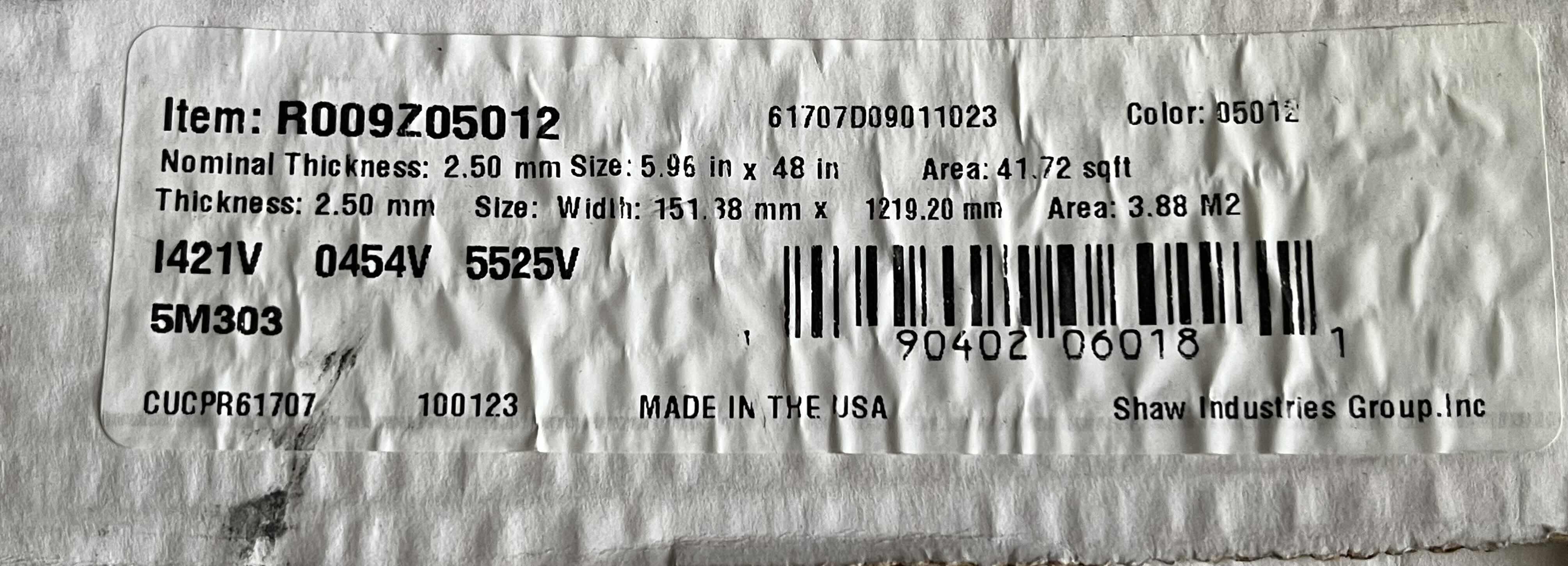 Photo 2 of SHAW ENGLISH GRAY WOOD FINISH GLUE DOWN VINYL PLANK FLOORING 5.96” X 48” (41.72SQFT PER CASE/1CASE APPROX. 41.72SQFT TOTAL) READ NOTES